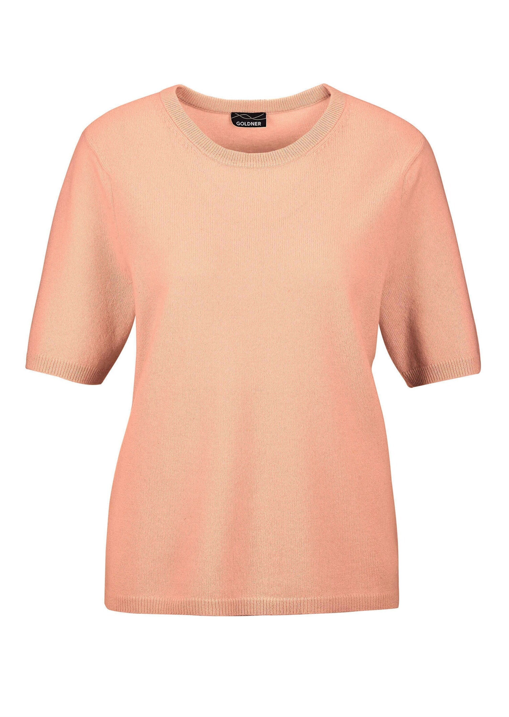 GOLDNER Kurzarmpullover "Kurzgröße Kaschmir-Halbarmpullover mit Rundhals" A günstig online kaufen