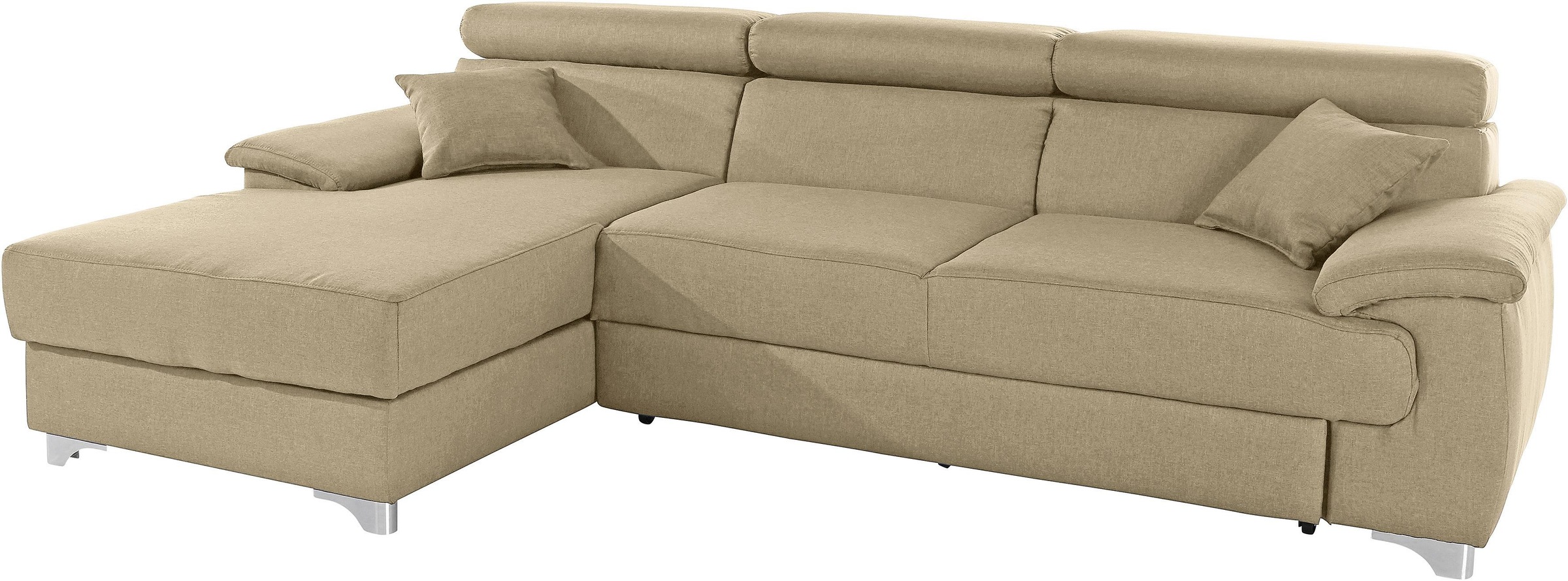 DOMO collection Ecksofa "Mira, inklusive Kopfteilverstellung für mehr Wohlf günstig online kaufen