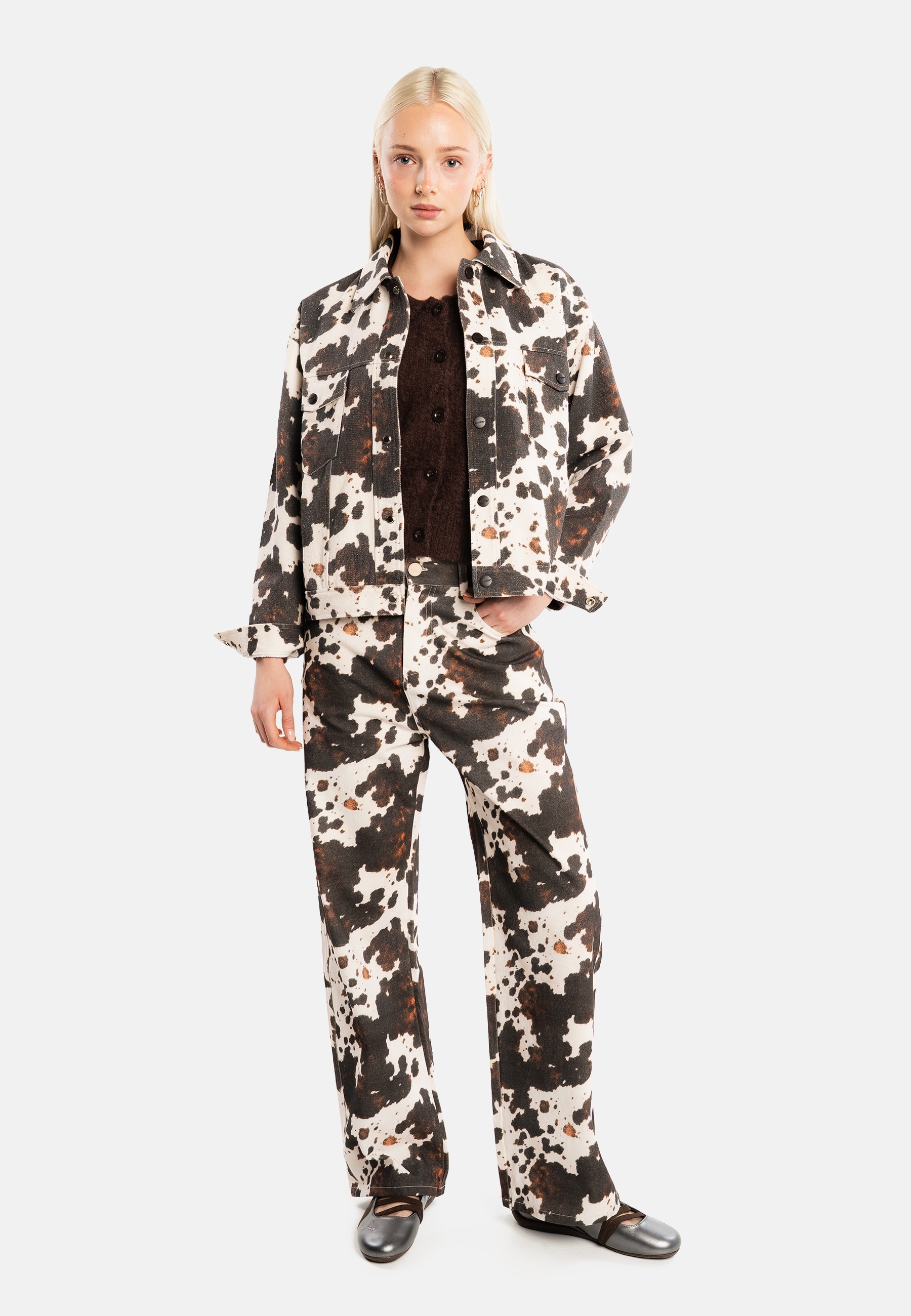 Another Cotton Lab Jeansjacke »Another Cotton Lab Another Vegan Cow Jacket« 1 Stk. tlg. ohne Kapuze