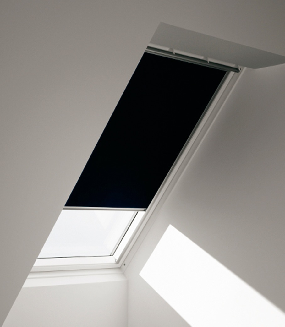 VELUX Verdunklungsrollo "DKL SK06/MK04/FK04/CK02/CK04/FK06/MK06 1100S", abdunkelnd, Verdunkelung, ohne Bohren, in Führun