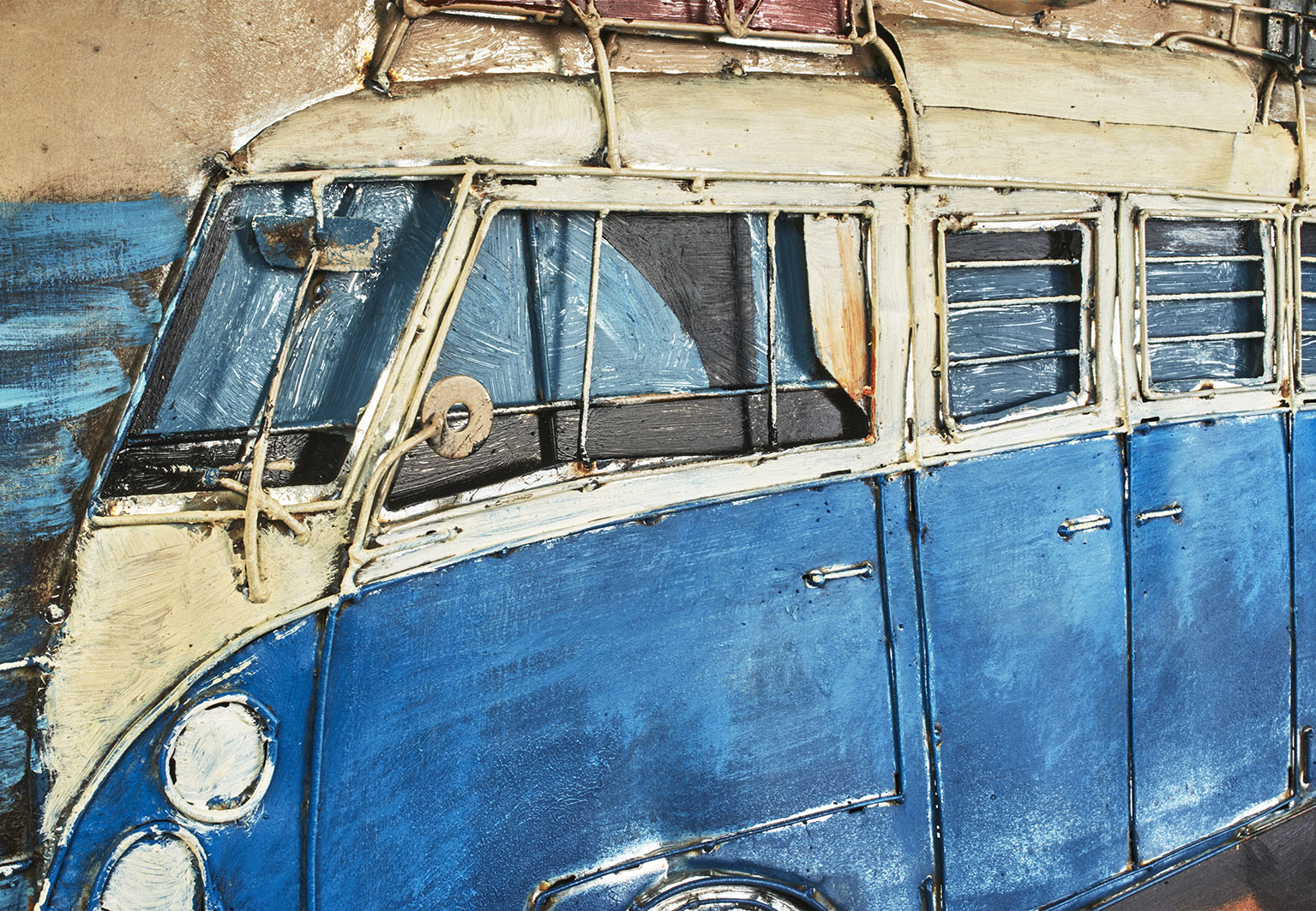 Thumbnail - locker Wanddekoobjekt "Metallbild 3D BEACH BULLY"