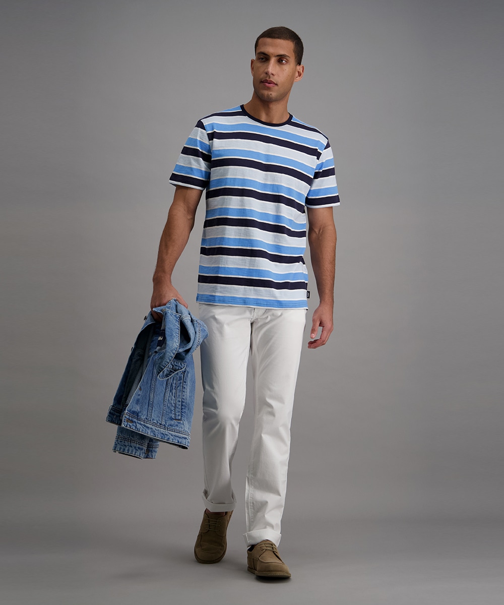 Pioneer Authentic Jeans T-Shirt mit Streifen Muster