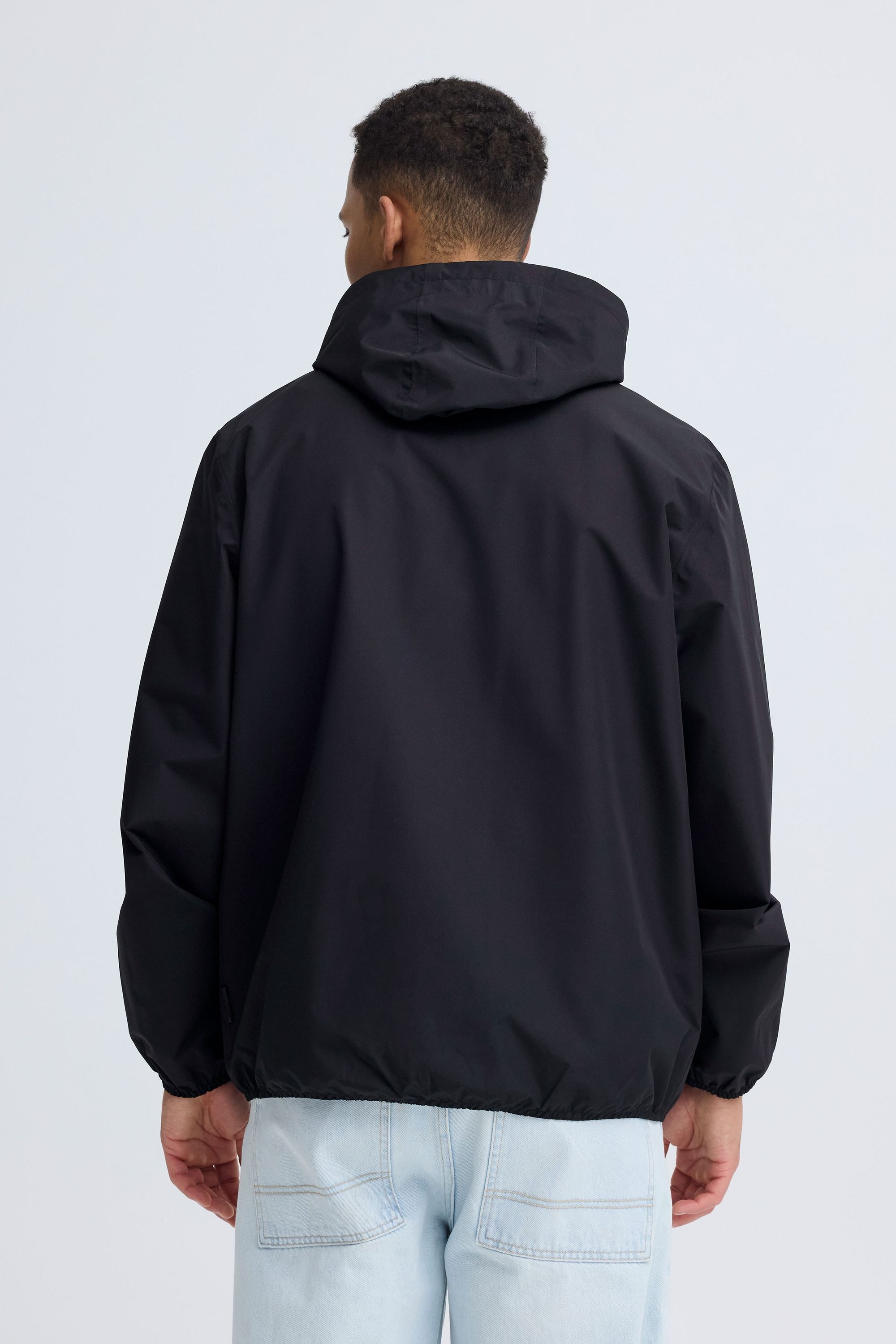 Windbreaker BLEND "BHFlipper", Herren, Gr. XL, schwarz beauty, Softshell, 100% Polyester, unifarben, Basic, normal hüftbedeckend, ohne Ausschnitt, elastischer Bund, Jacken Windbreaker, Modische Übergangsjacke mit praktischer Kapuze 3