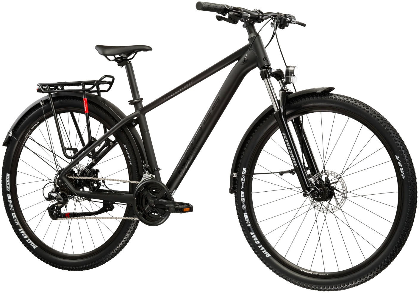 Kross Mountainbike »Hardtail 29" Hexagon X200 schwarz 21 Gänge mit Beleuchtung 2026« 21 Gang Shimano ALTUS M310 Schaltwerk Kettenschaltung Rahmen aus Aluminium Performance