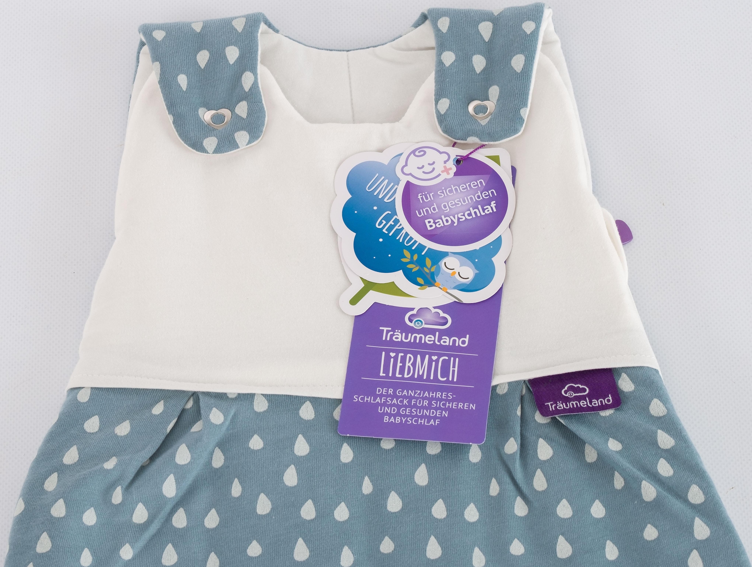 Träumeland Babyschlafsack »Außenschlafsack Tropfen ozeanblau«, (1 tlg.)