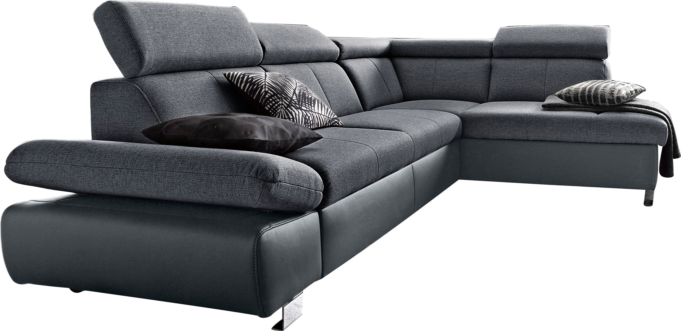 exxpo - sofa fashion Ecksofa »Happy, L-Form«, mit Ottomane, wahlweise mit Bettfunktion und Bettkasten