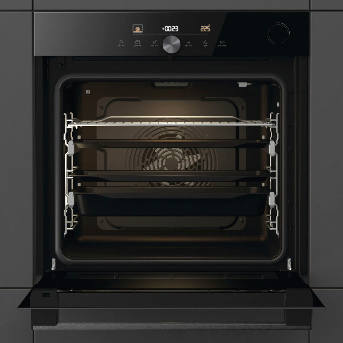 GORENJE Backofen  »BSA6747DGWI«, mit 2-fach-Teleskopauszug, Aqua-Reinigungsfunktion, AirFry-Funktion