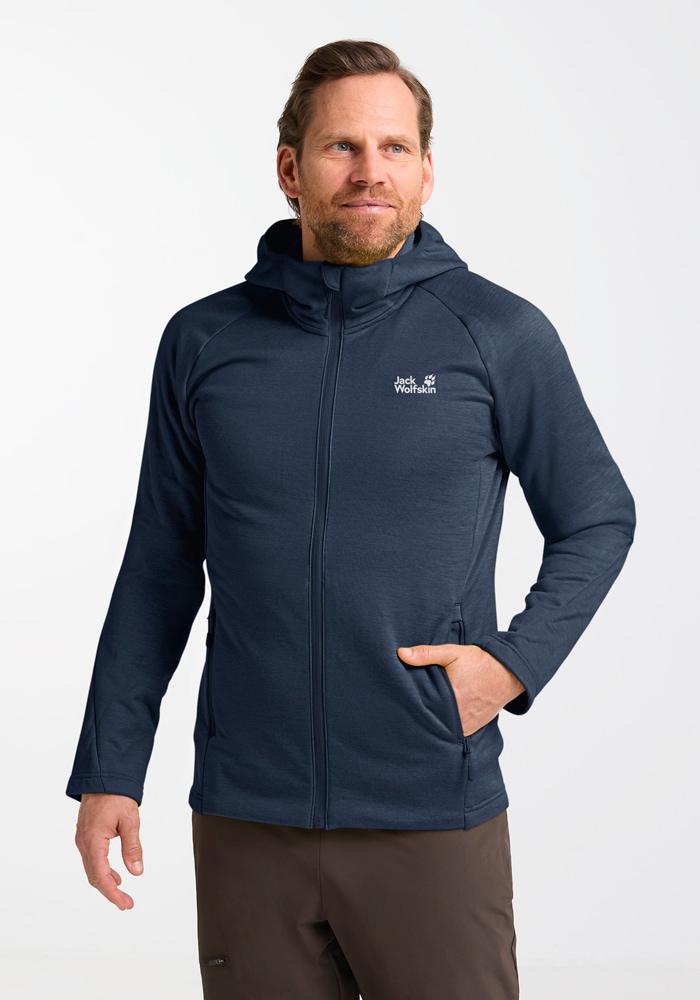 Jack Wolfskin Fleecejacke "PEAK DISTRICT HOODED FZ M" mit Kapuze günstig online kaufen