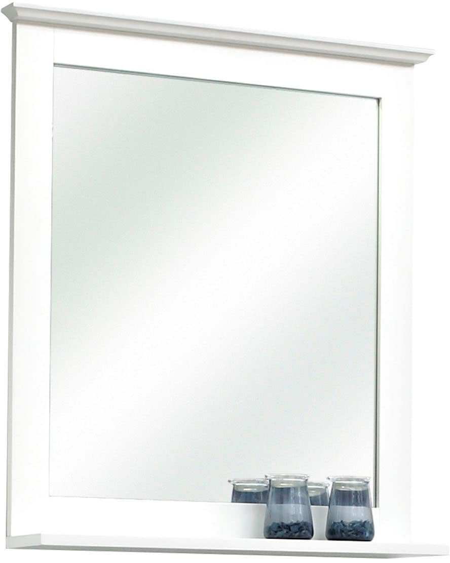 Saphir Badmöbel-Set »Quickset 928 2-teilig, Waschbeckenunterschrank mit LED-Spiegel«, (3 St.), Waschplatz 60 cm breit, 2 Türen, Weiß Glanz, Knopf-Griffe, Bad-Set