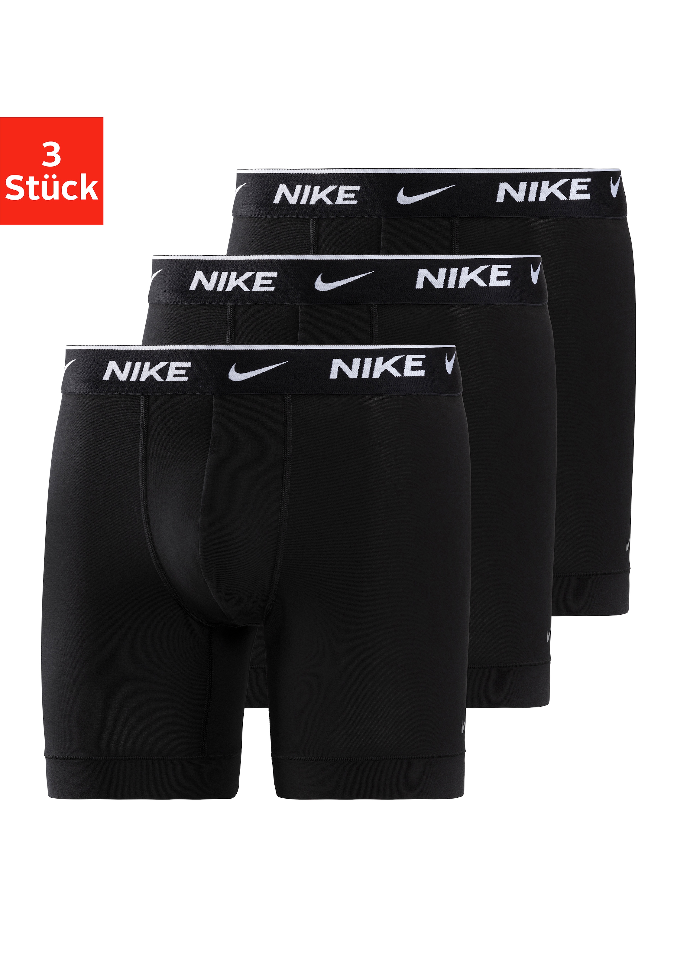 NIKE Underwear Boxer, (3 St.), mit besonders langem Bein und Nike Logobund
