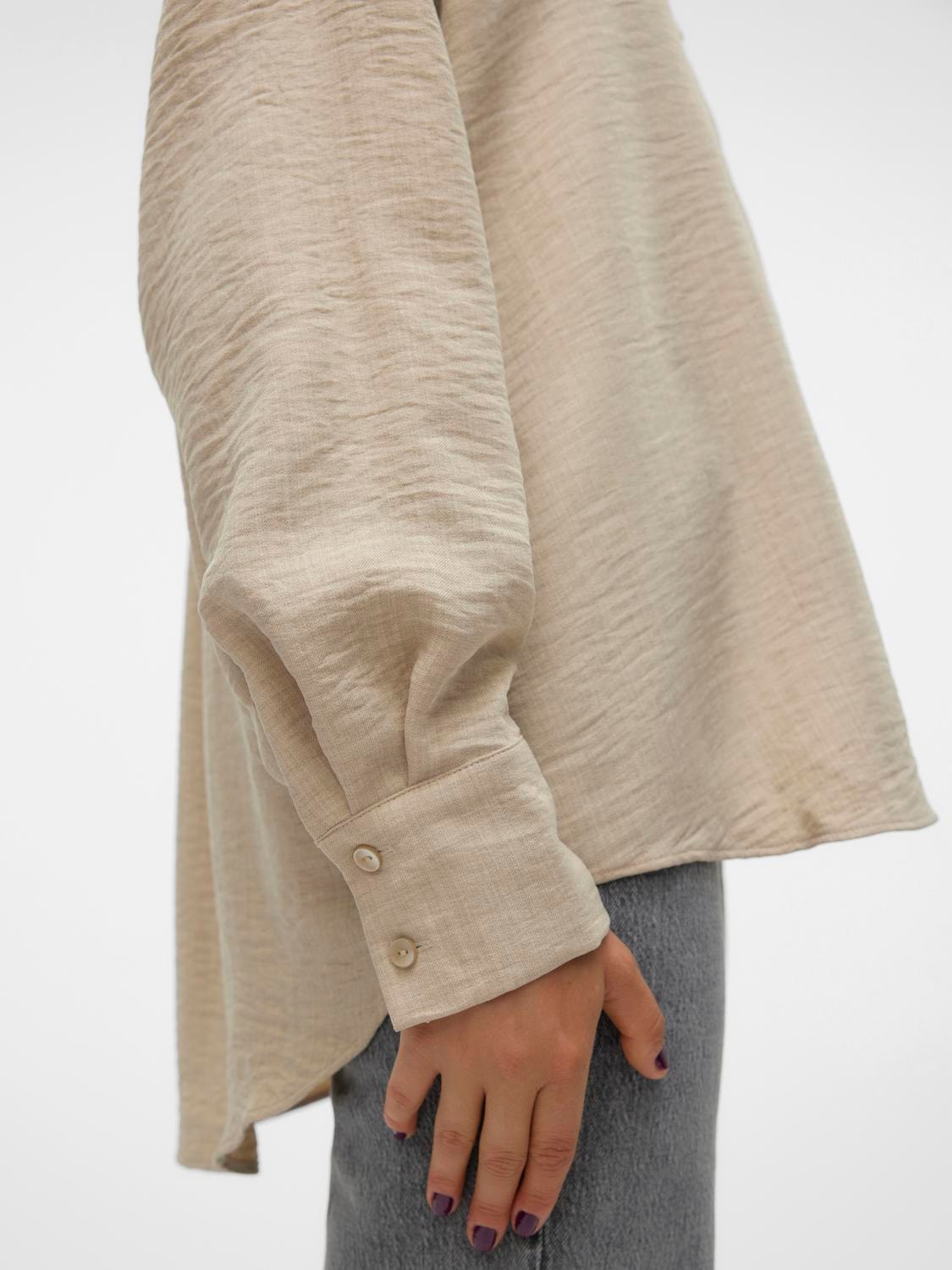 Vero Moda Langarmbluse »VMMELANEY QUEENY LS SHIRT WVN NOOS«