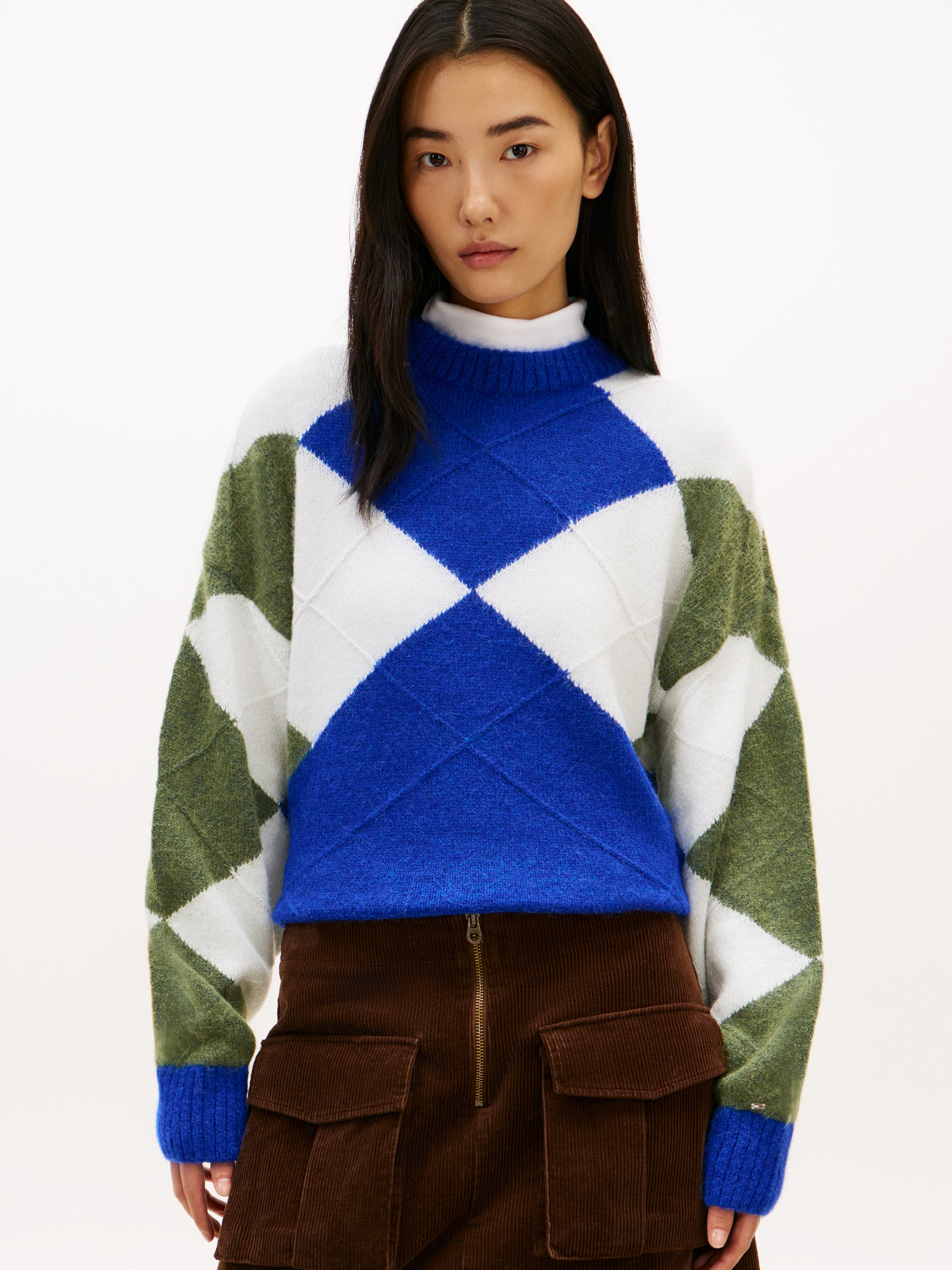 Tommy Hilfiger Strickpullover »ALPACA BLEND ARGYLE C-NK LS SWT«