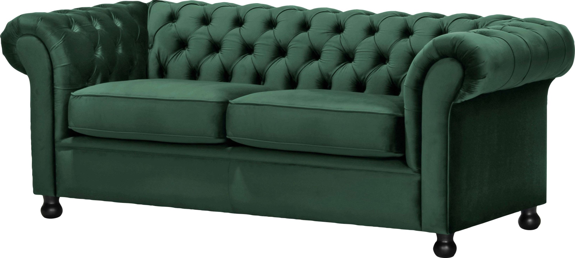 Home affaire 3-Sitzer »BRONNOY Chesterfield Sofa mit aufwendiger Knopfheftung, Breite 193 cm« Sofa mit geschwungenen Armlehnen, Chesterfield-Optik, Glamour