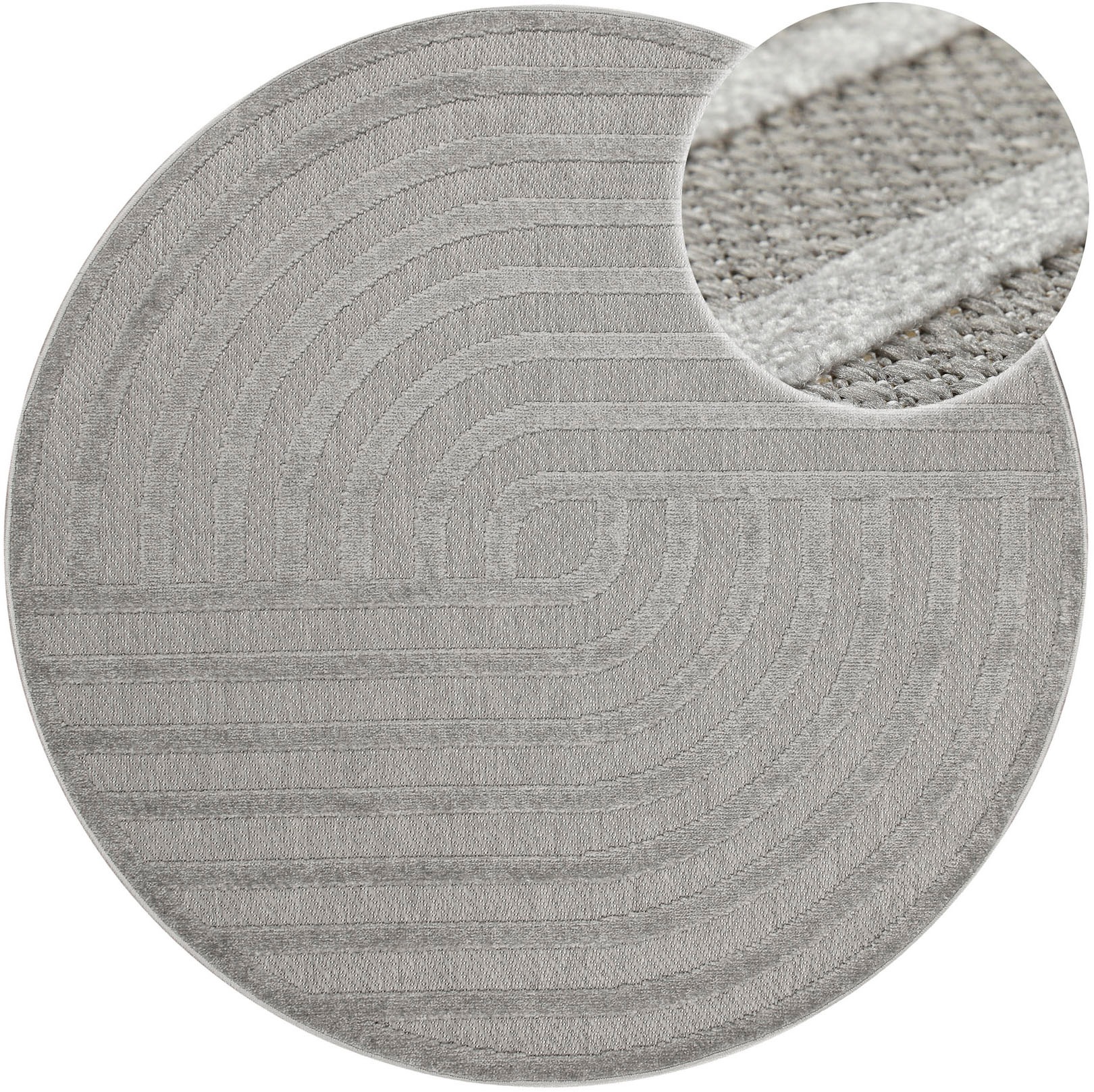 OTTO home Outdoorteppich "Tamsin" rund 6 mm Höhe In- und Outdoor Teppich, w günstig online kaufen