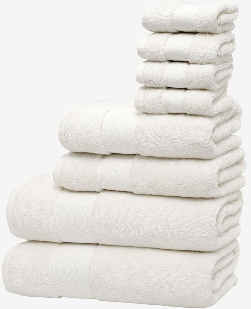 Wolkenfeld Handtuch Set "Premium Low-Twist Baumwolle 550 g/m² – 8-teilig mi günstig online kaufen