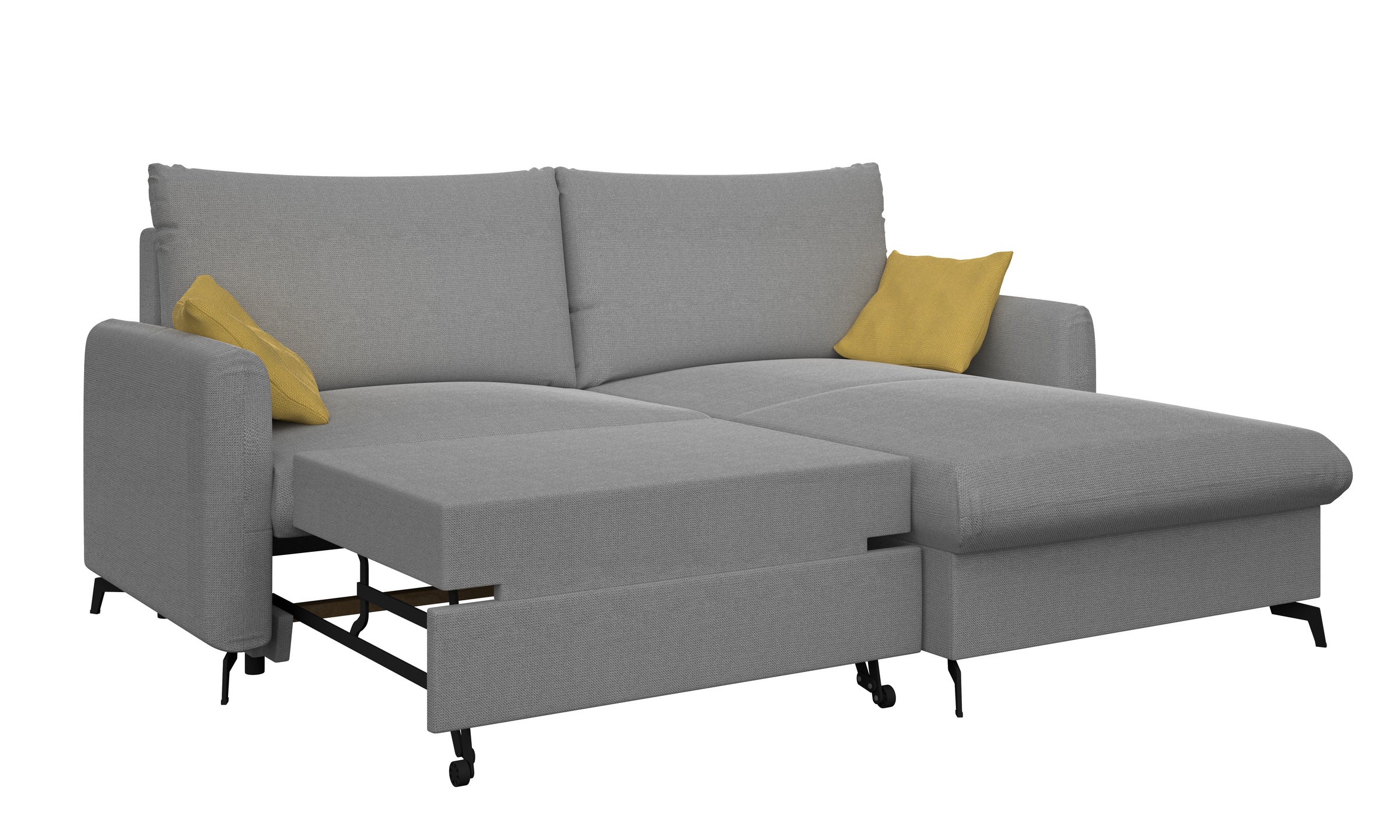 INOSIGN Ecksofa »Leilani«, Recamiere beidseitig montierbar, mit Bettfunktion und Bettkasten