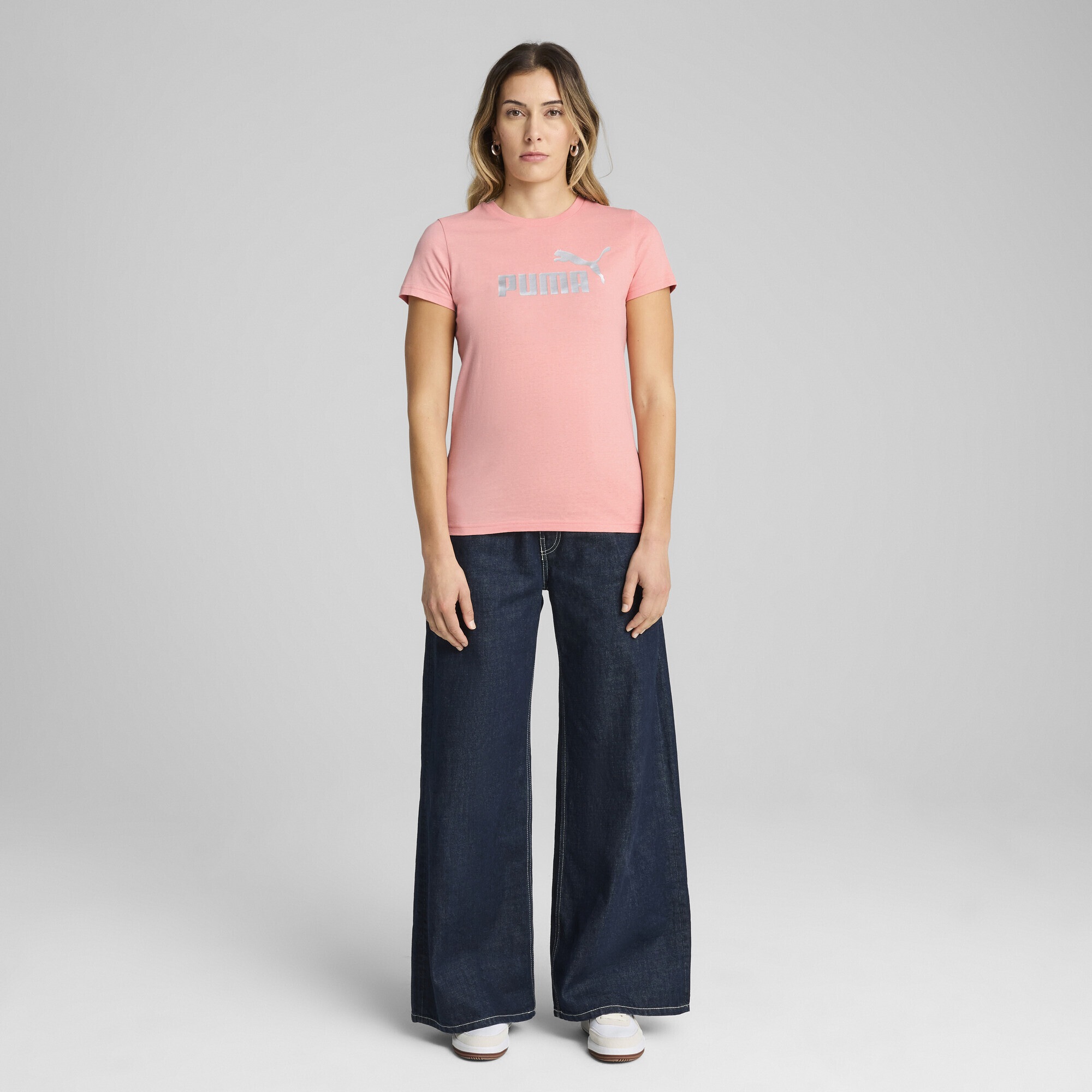 PUMA T-Shirt »ESS METALLIC No. 1 Logo T-Shirt Damen«
