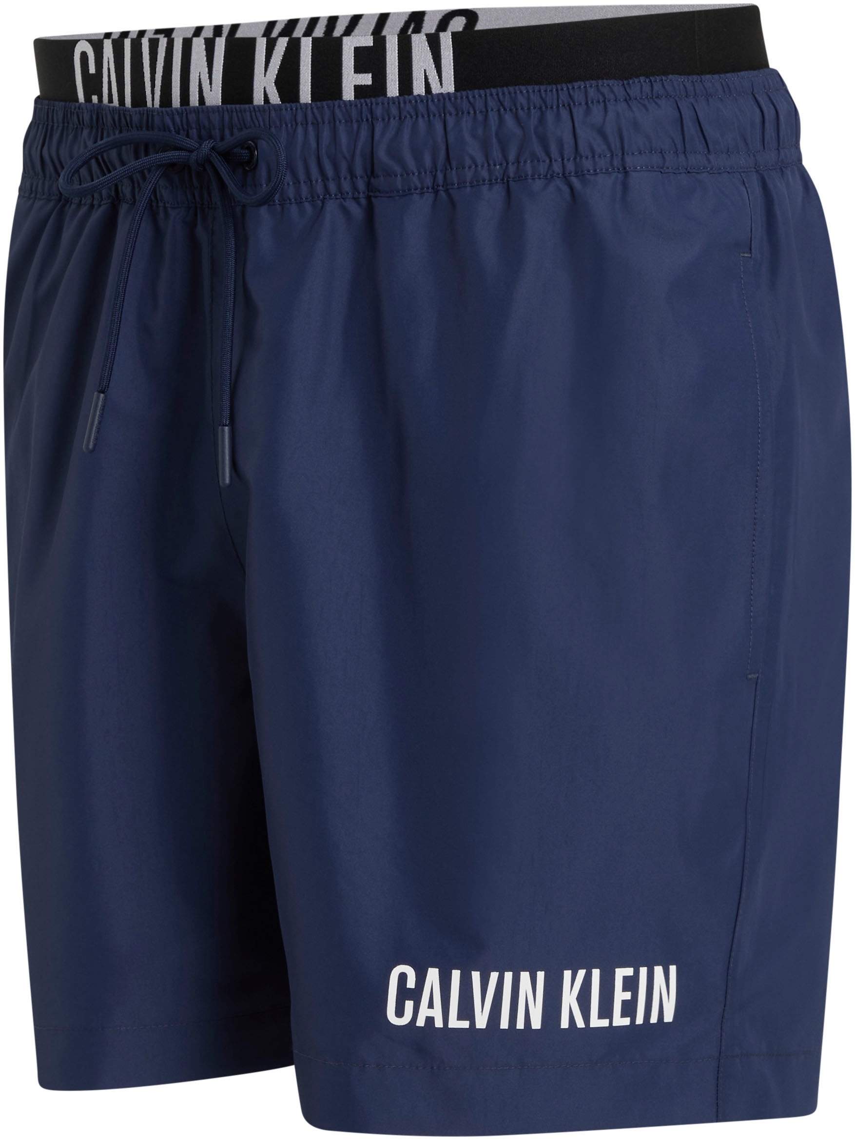 Calvin Klein Swimwear Badeshorts »MEDIUM DOUBLE WB«, mit doppeltem Bund