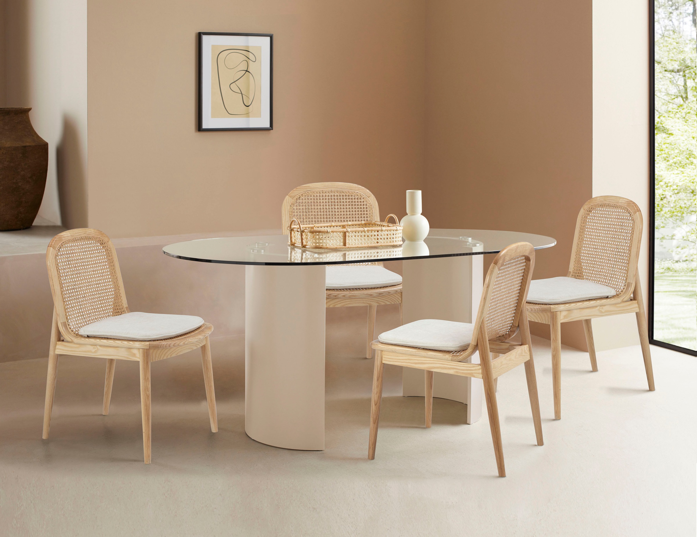 Thumbnail - LeGer Home by Lena Gercke Esszimmerstuhl "Lina, 2er-Set, Massivholz" (Set) 2 Stk.Polsterstuhl mit Rahmen und Beinen aus ...