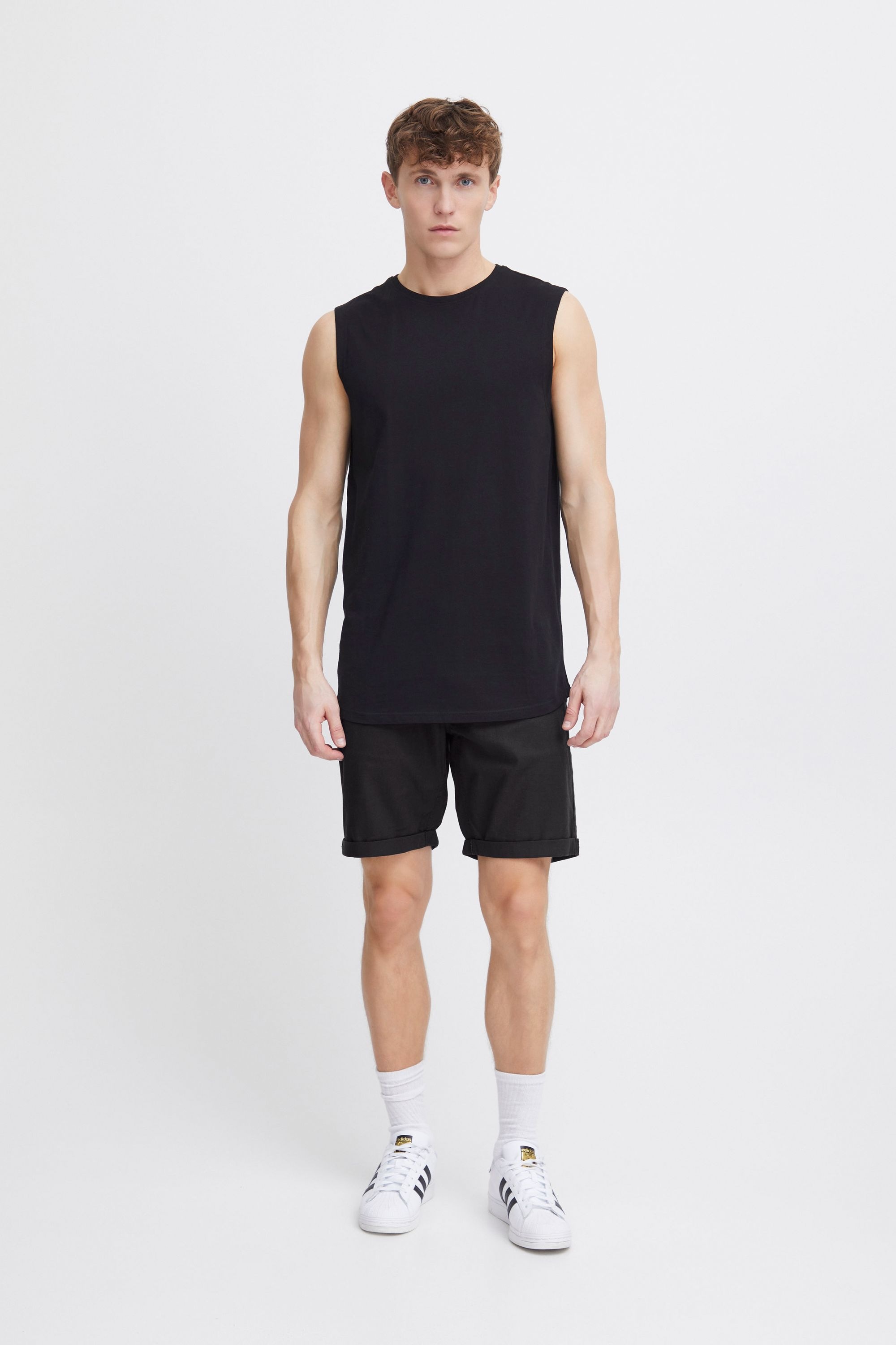 Shorts BLEND "Shorts BHLias", Herren, Gr. 3XL, N-Gr, grau (phantom grau), Obermaterial: 55% Leinen LI. 45% Baumwolle CO., Hosen Shorts 6