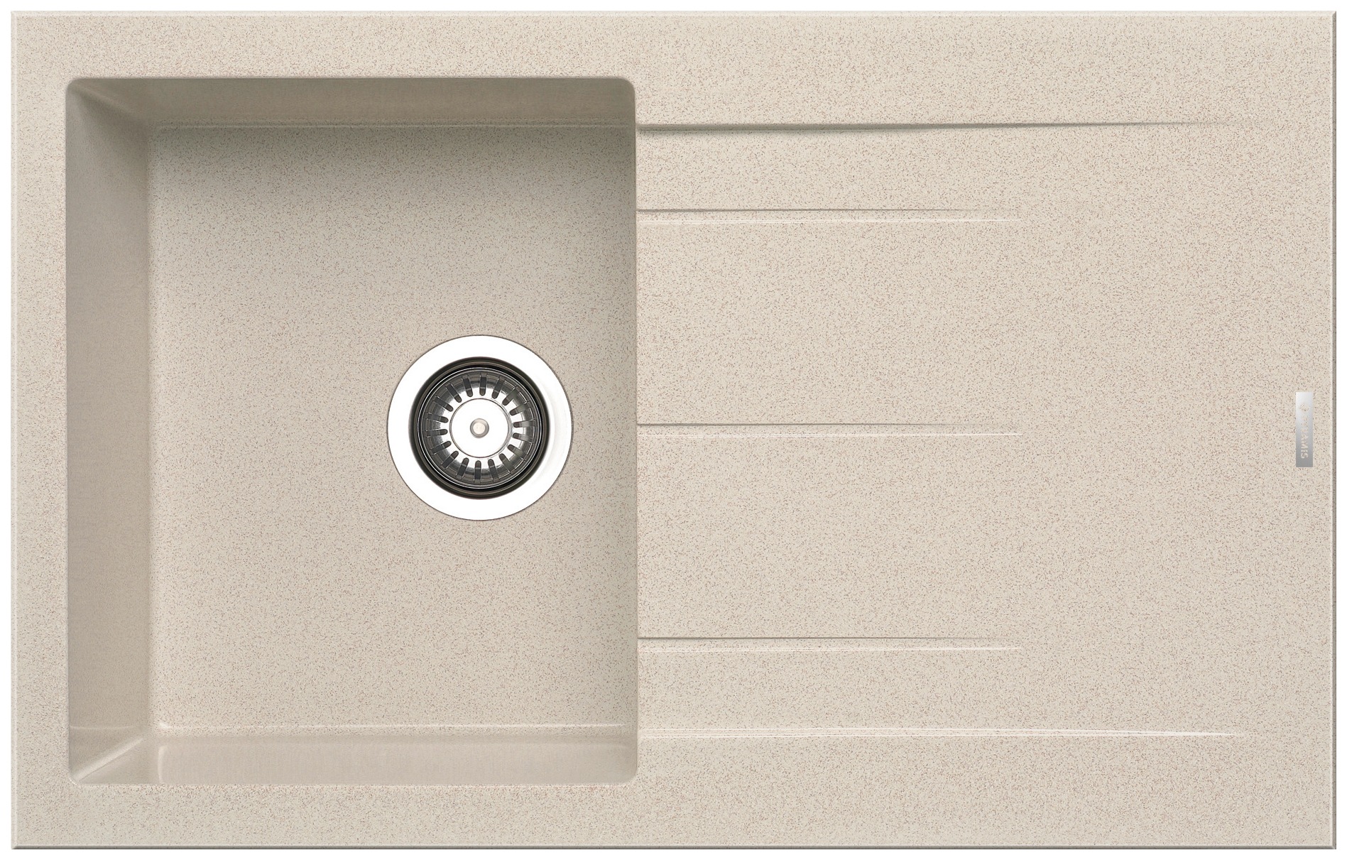 PYRAMIS Granitspüle "Alazia", Hauptbecken links, braun, Küchenspülen