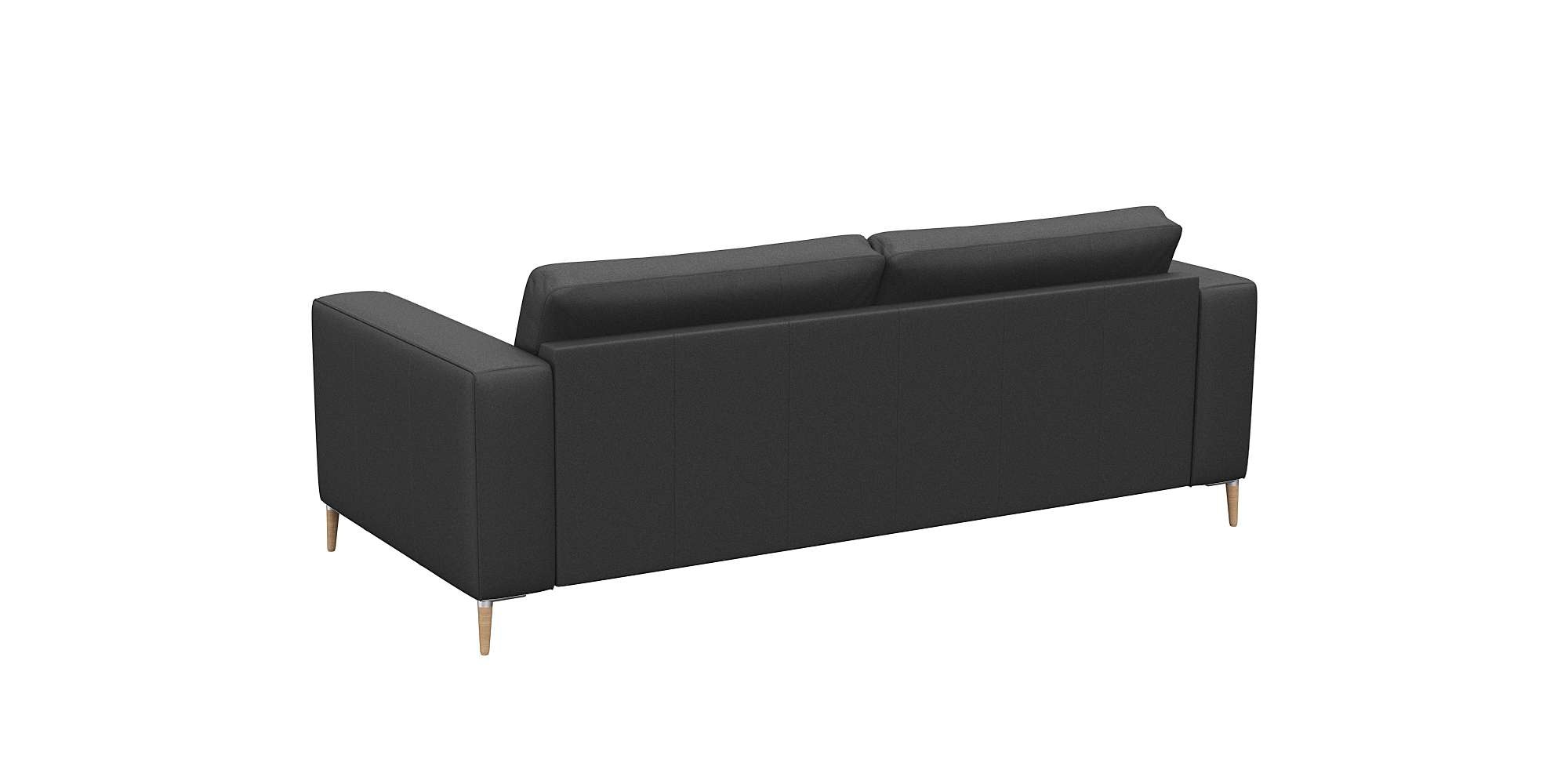 FLEXLUX 2,5-Sitzer »Fiore, super Sitzkomfort durch Kaltschaum,«, breite Armlehnen, Füße Alu+ Eiche