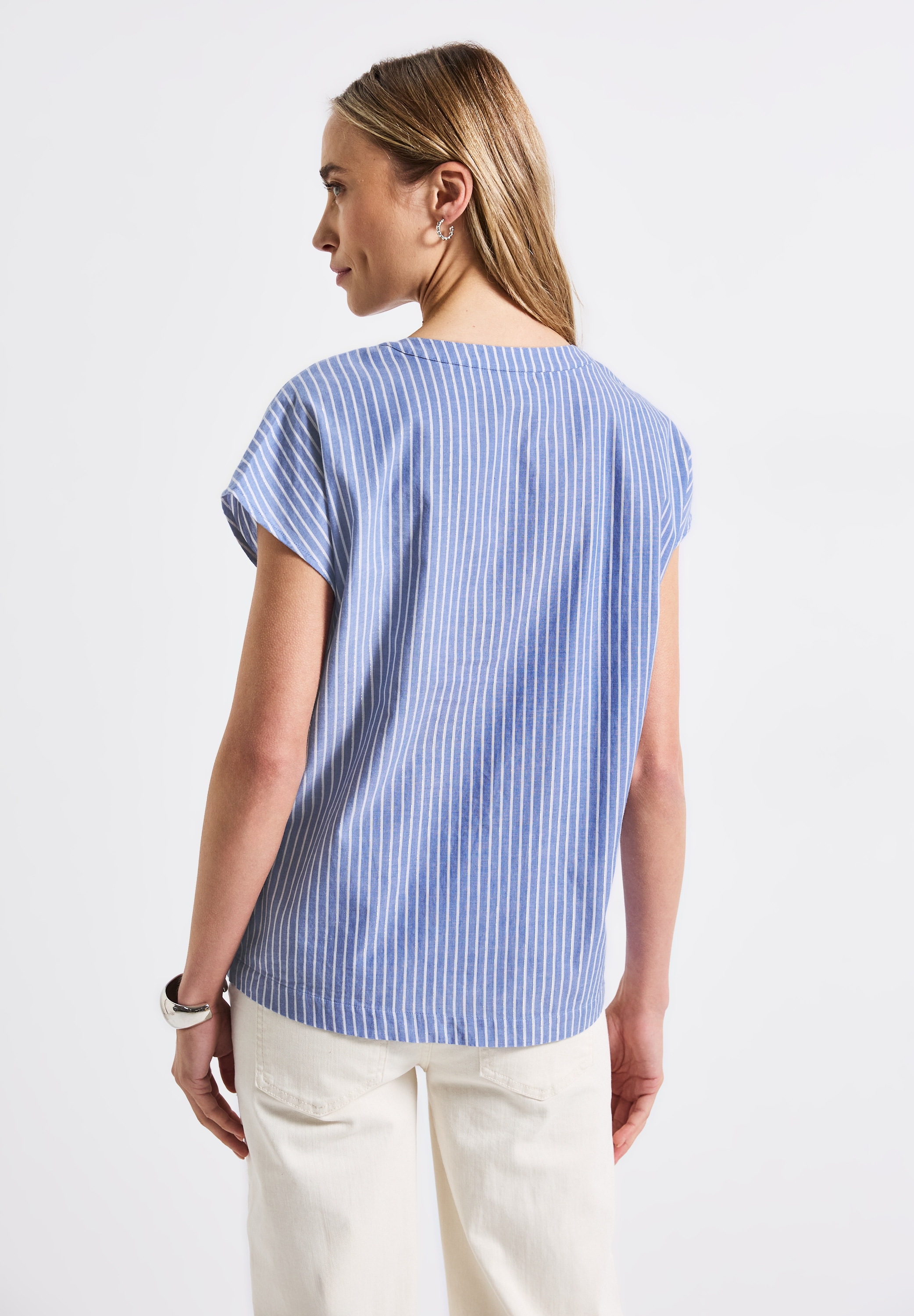 STREET ONE Shirtbluse, aus softem Materialmix
