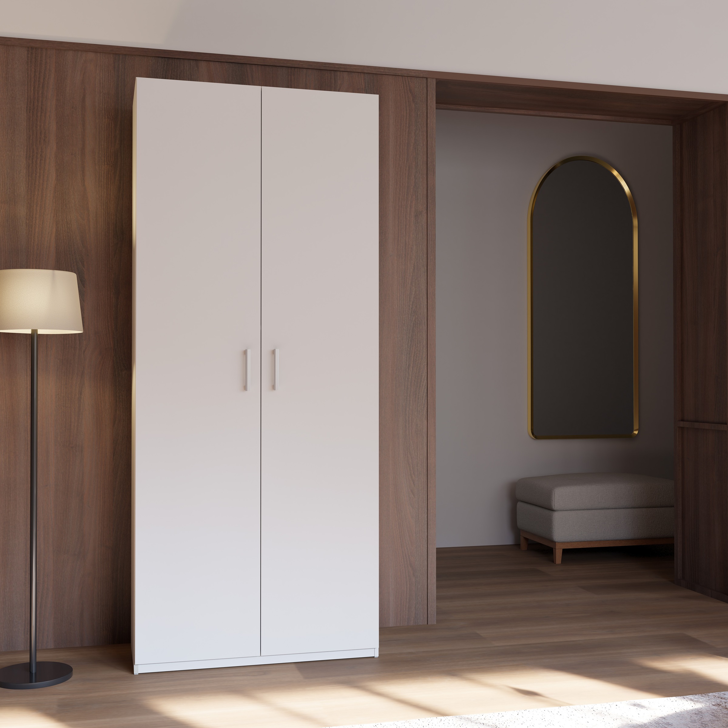 FORTE Drehtürenschrank B/H/T 88,9/210,5/42 cm, stehende Montage günstig online kaufen