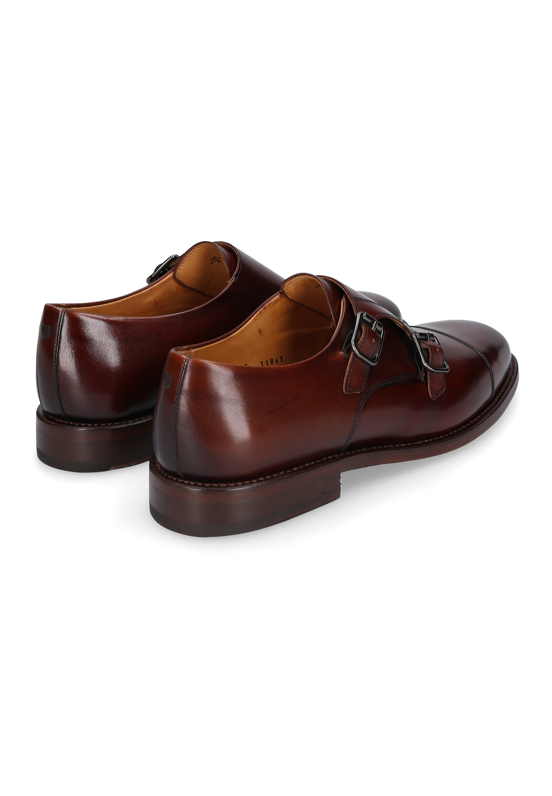 Henry Stevens Schnürschuh »Winston CDM«, Herren Businessschuh Double Monk Strap handgefertigt, Lederschuh
