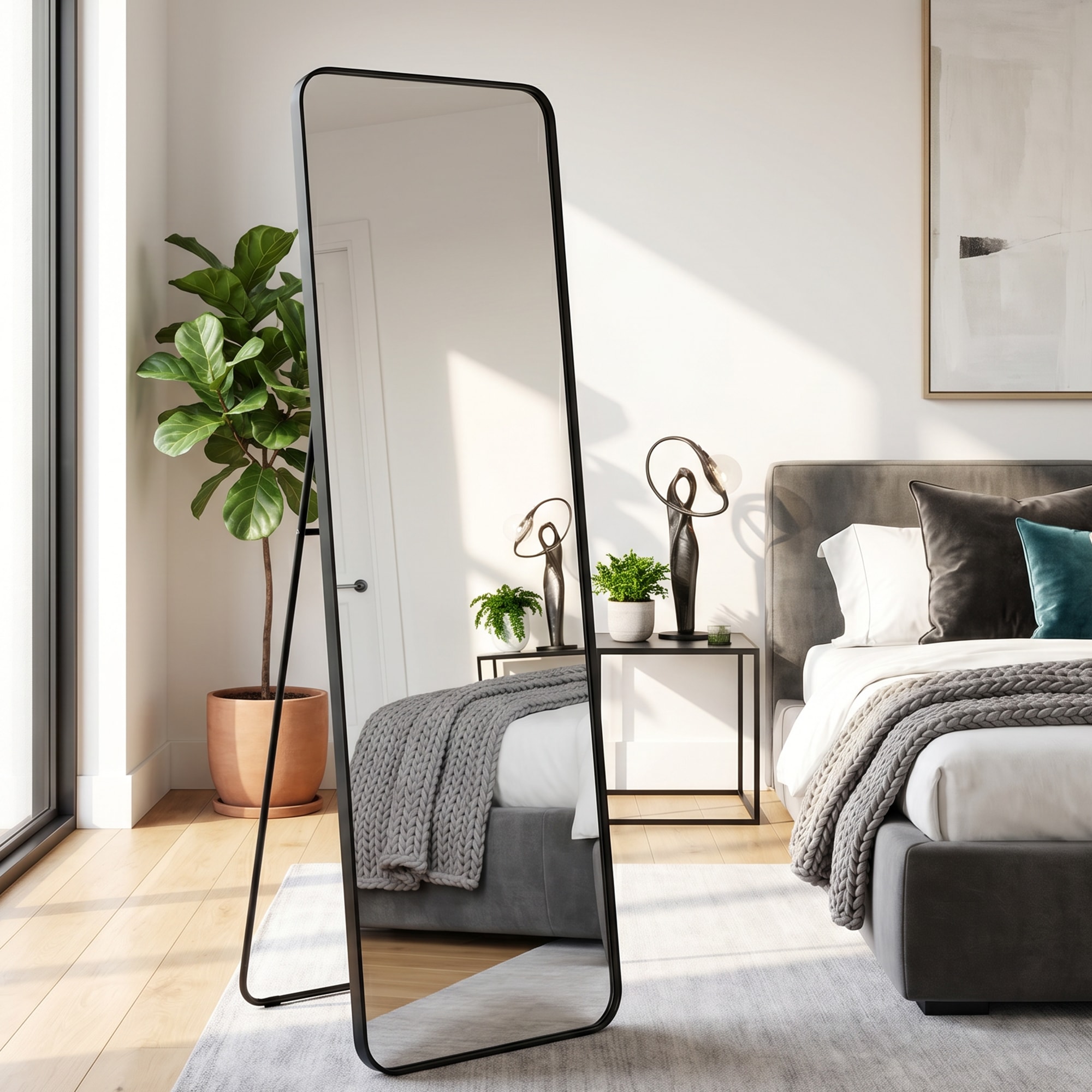 OTTO home Spiegel "Standspiegel Addrik, wahlweise in 2 Größen 150x40cm oder 160x50cm" Ganzkörperspiegel mit Sicherheitsglas, in verschiedenen Farben