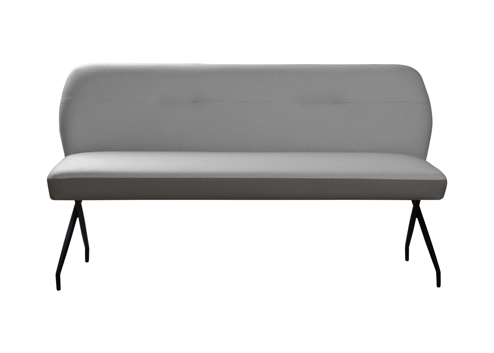 Home affaire Sitzbank »Bruna Esszimmerbank, Bank, Küchenbank, Polsterbank« Mattschwarzes Metallgestell, 2-Stoff-Design, Wellenfederung im Sitz