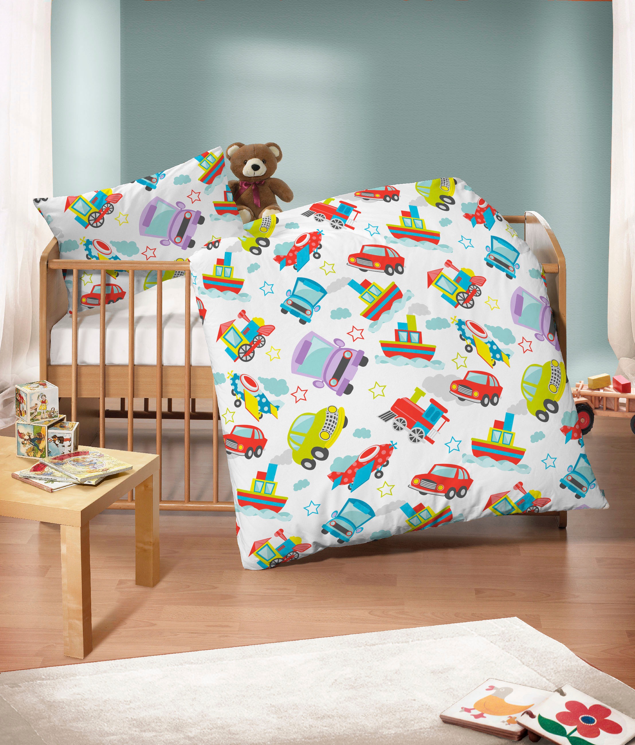 Biberna Kinderbettwäsche "Adrian" 2 Stk. hautfreundlich, kühlend, mit Reißv günstig online kaufen