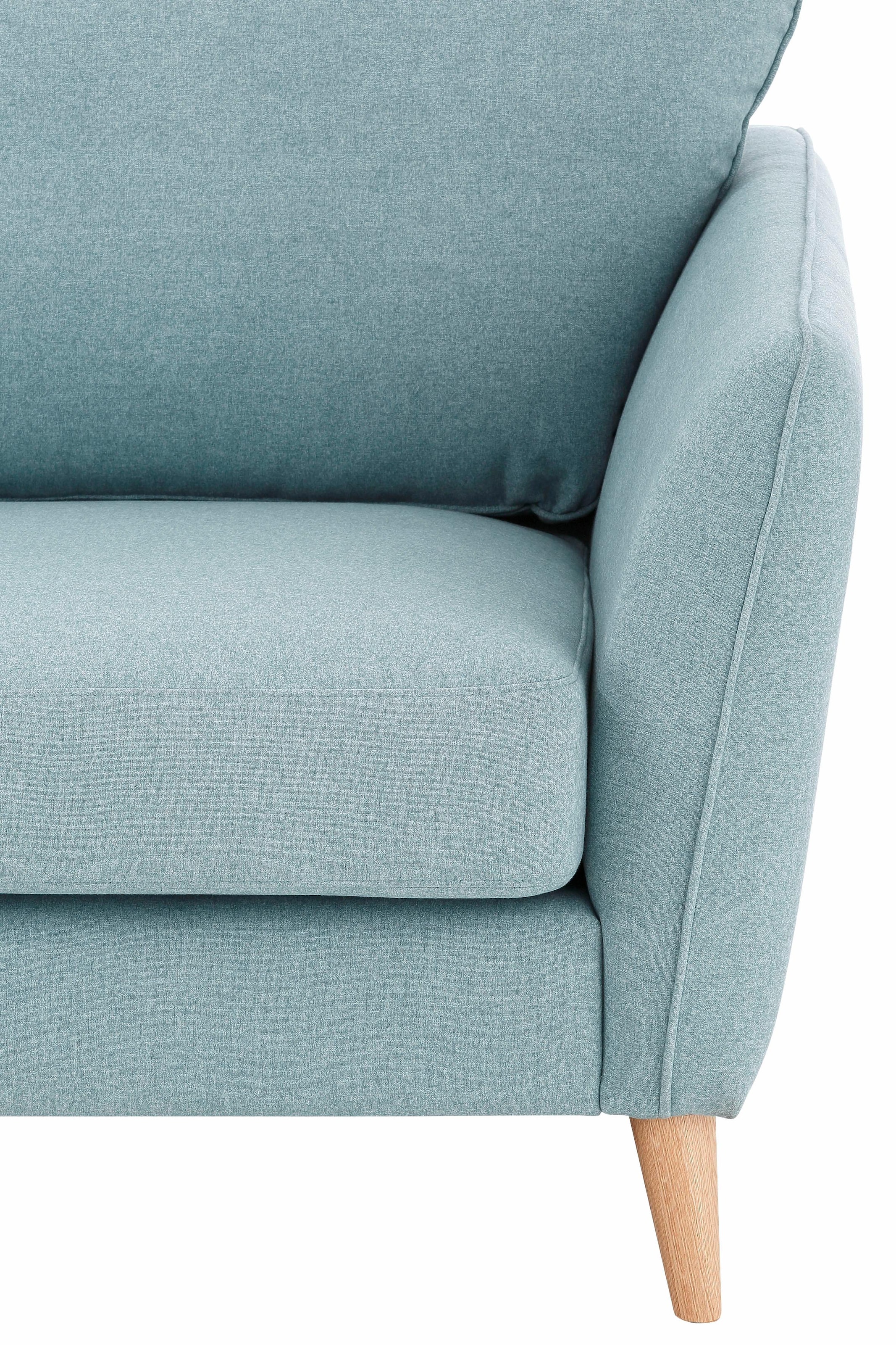 Home affaire Ecksofa »MARSEILLE (279/152cm),L-Form, Rec. rechts/links«, Massivholzbeine aus Eiche, in verschieden Bezügen und Farbvarianten