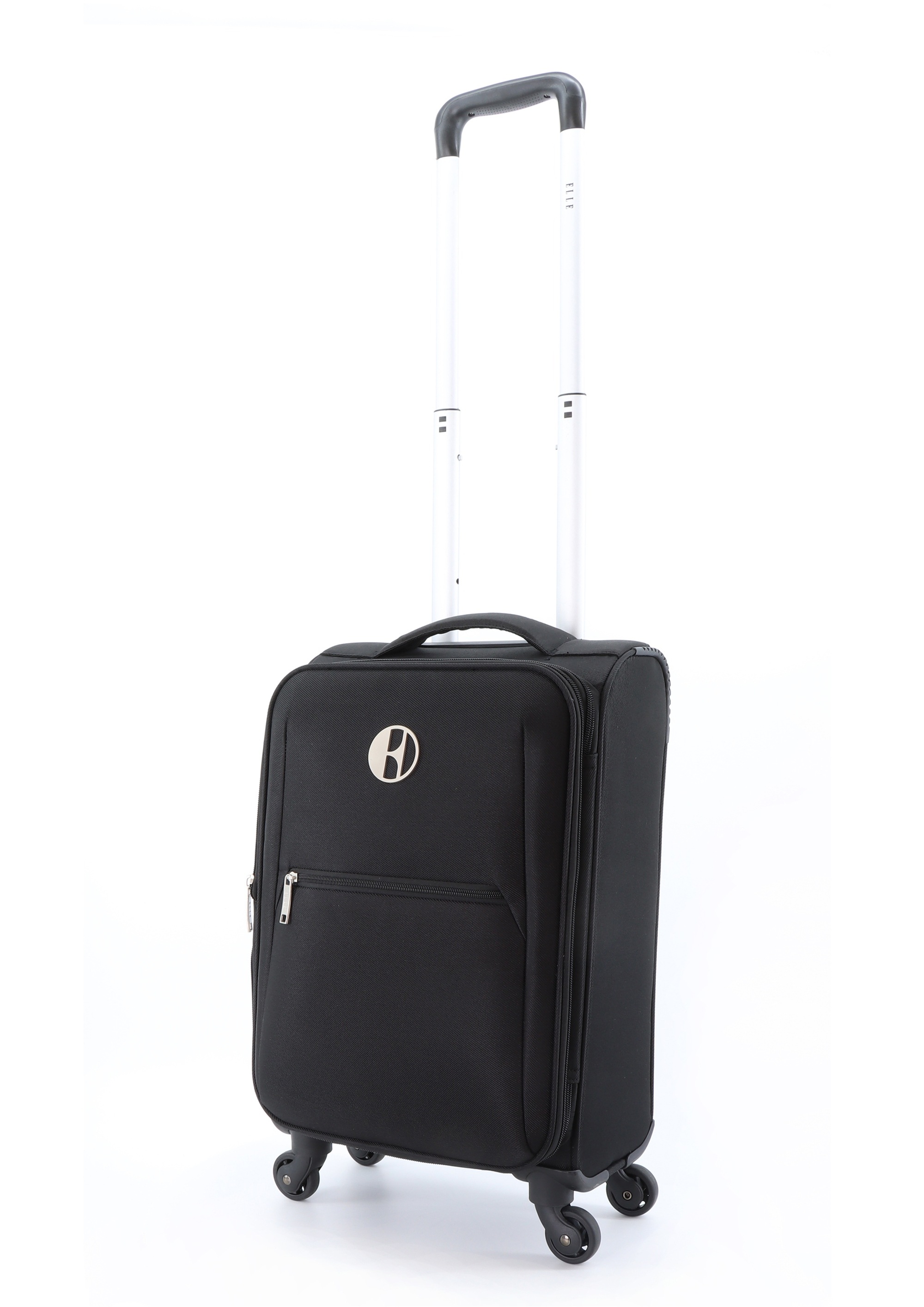 ELLE Koffer "Mode", schwarz, Polyester, Koffer, mit praktischem Teleskopgestänge