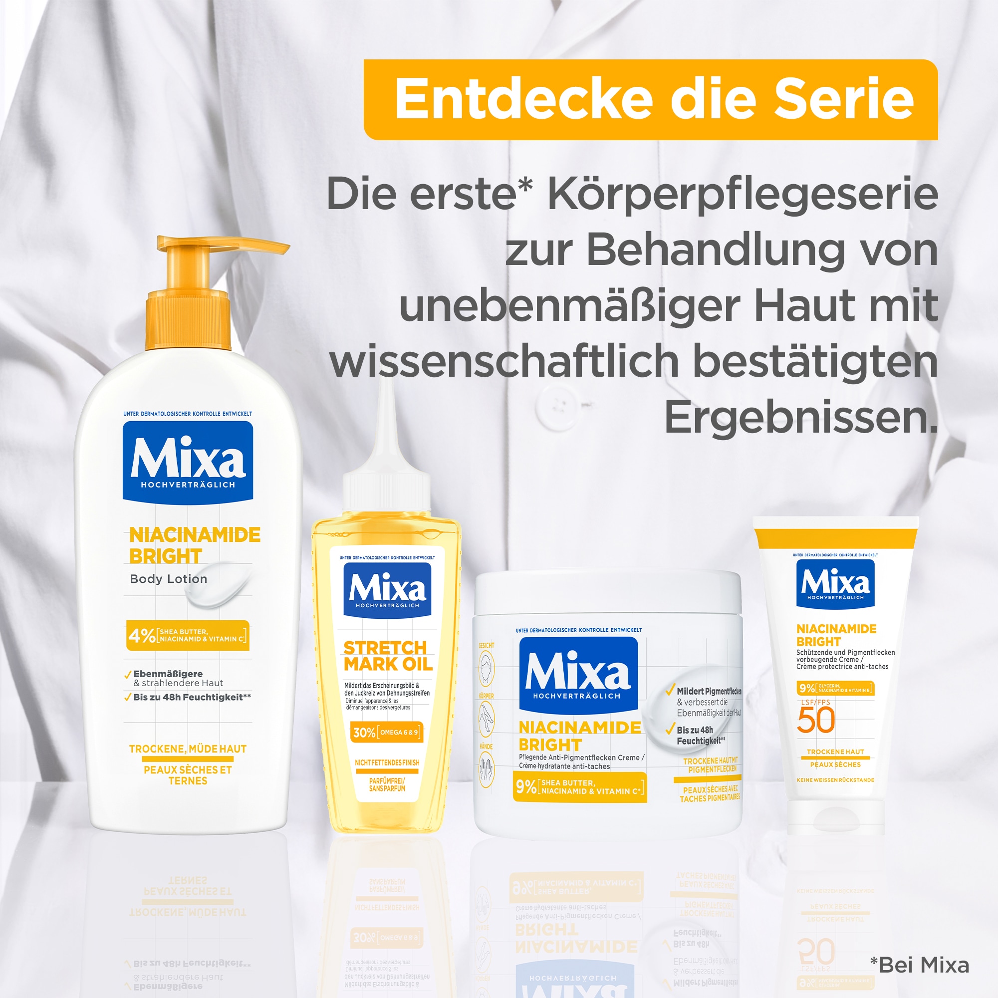 Mixa Körpermilch »Mixa Niacinamide Bright Body Lotion«