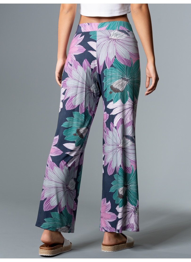 Trigema Jerseyhose »TRIGEMA Elastische Hüfthose mit floralem Allover-Print«, (1 tlg.)