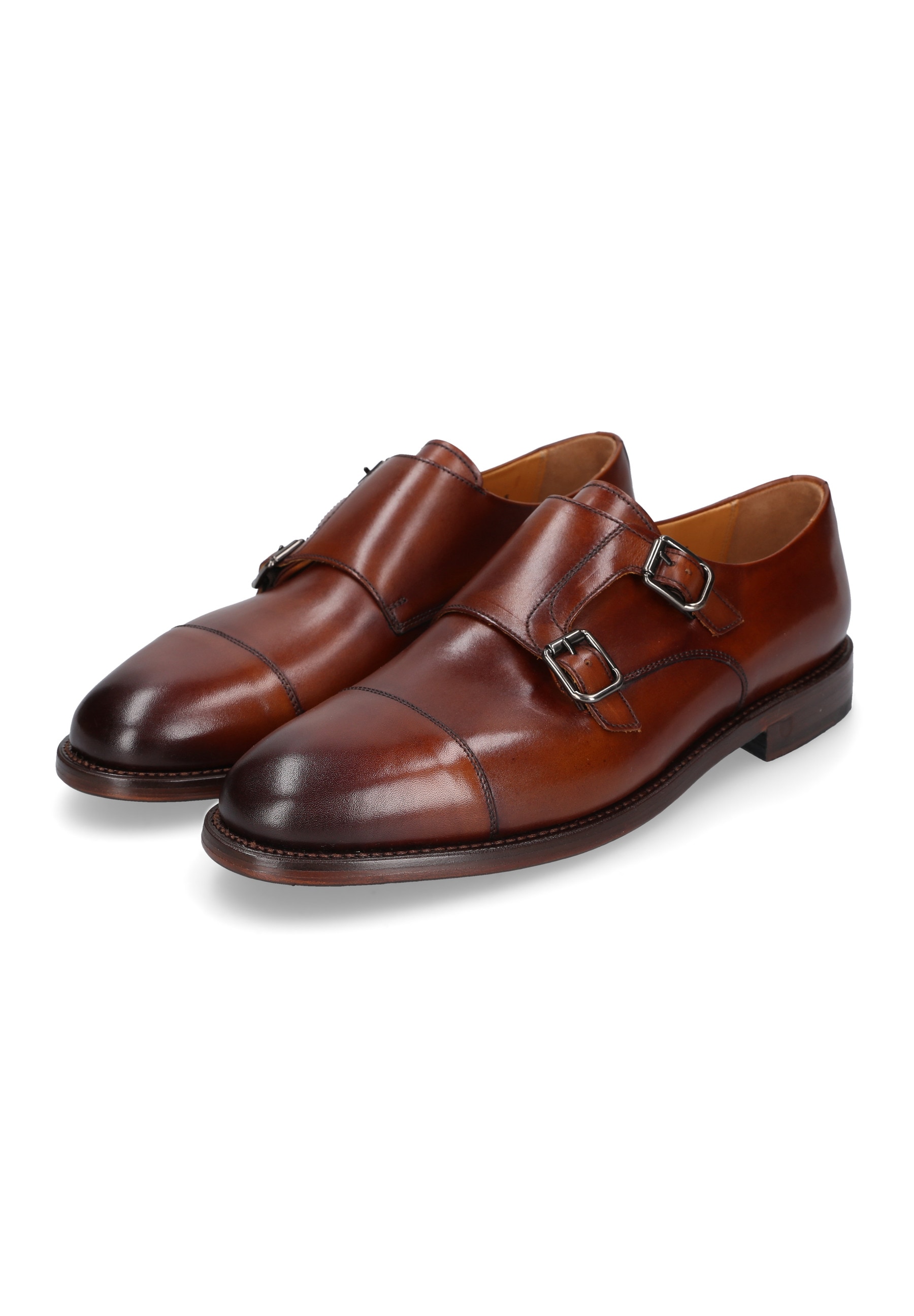 Henry Stevens Schnürschuh »Winston CDM«, Herren Businessschuh Double Monk Strap handgefertigt, Lederschuh