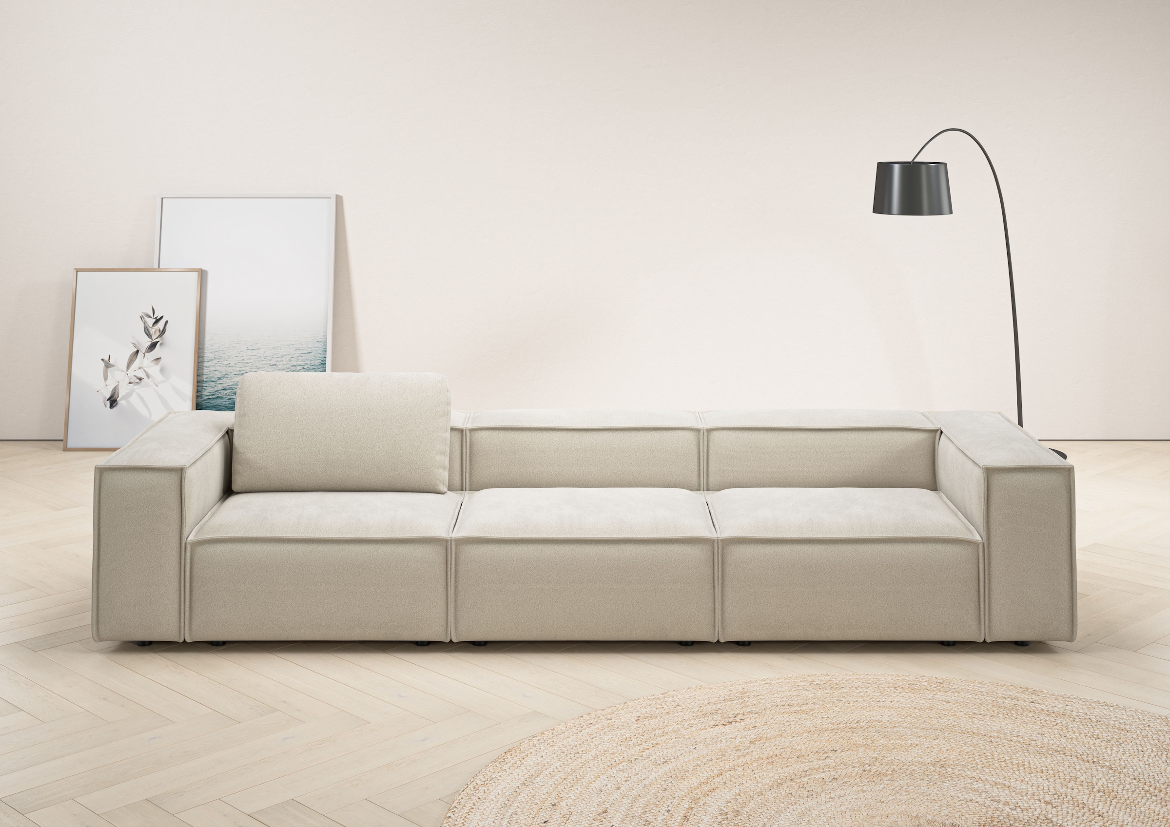 Home affaire 3,5-Sitzer "Watertown, modernes Big-Sofa XXL, 336 cm Breite, a günstig online kaufen