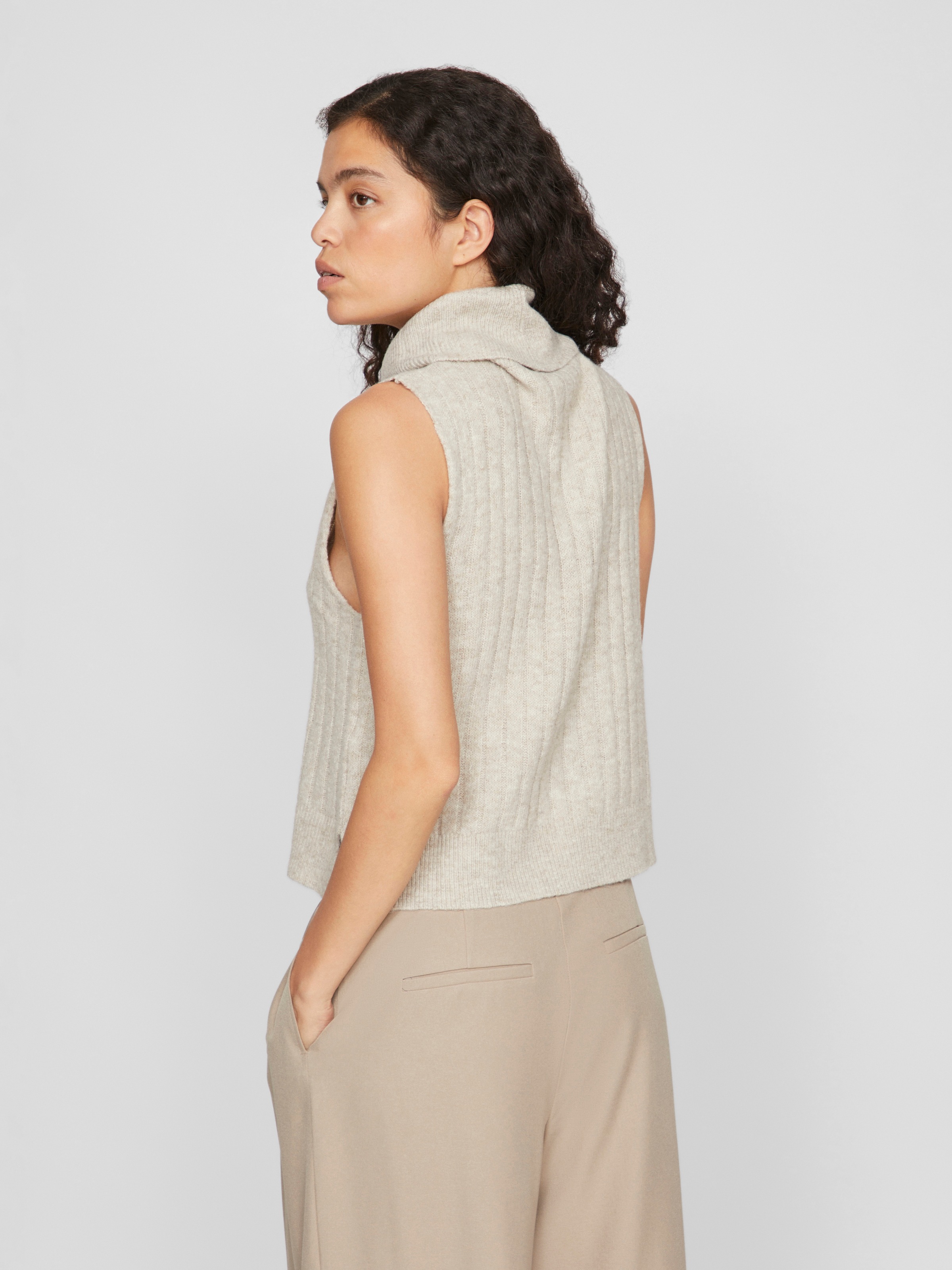 Vila Pullunder "VIBELUNA HIGH NECK S/L KNIT VEST-NOOS" günstig online kaufen