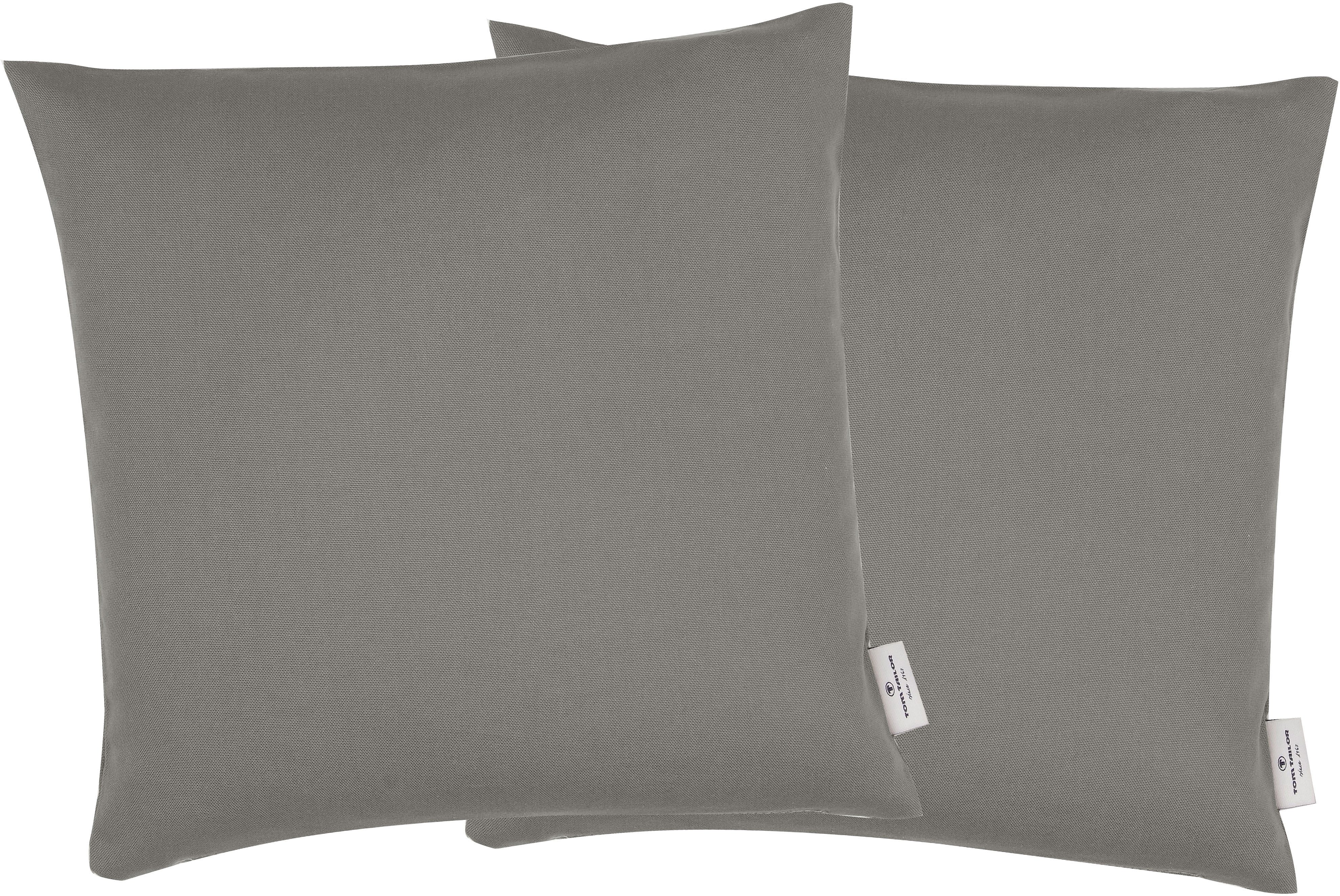 TOM TAILOR HOME "Dove" unifarben, Kissenhüllen ohne Füllung, 2er Pack