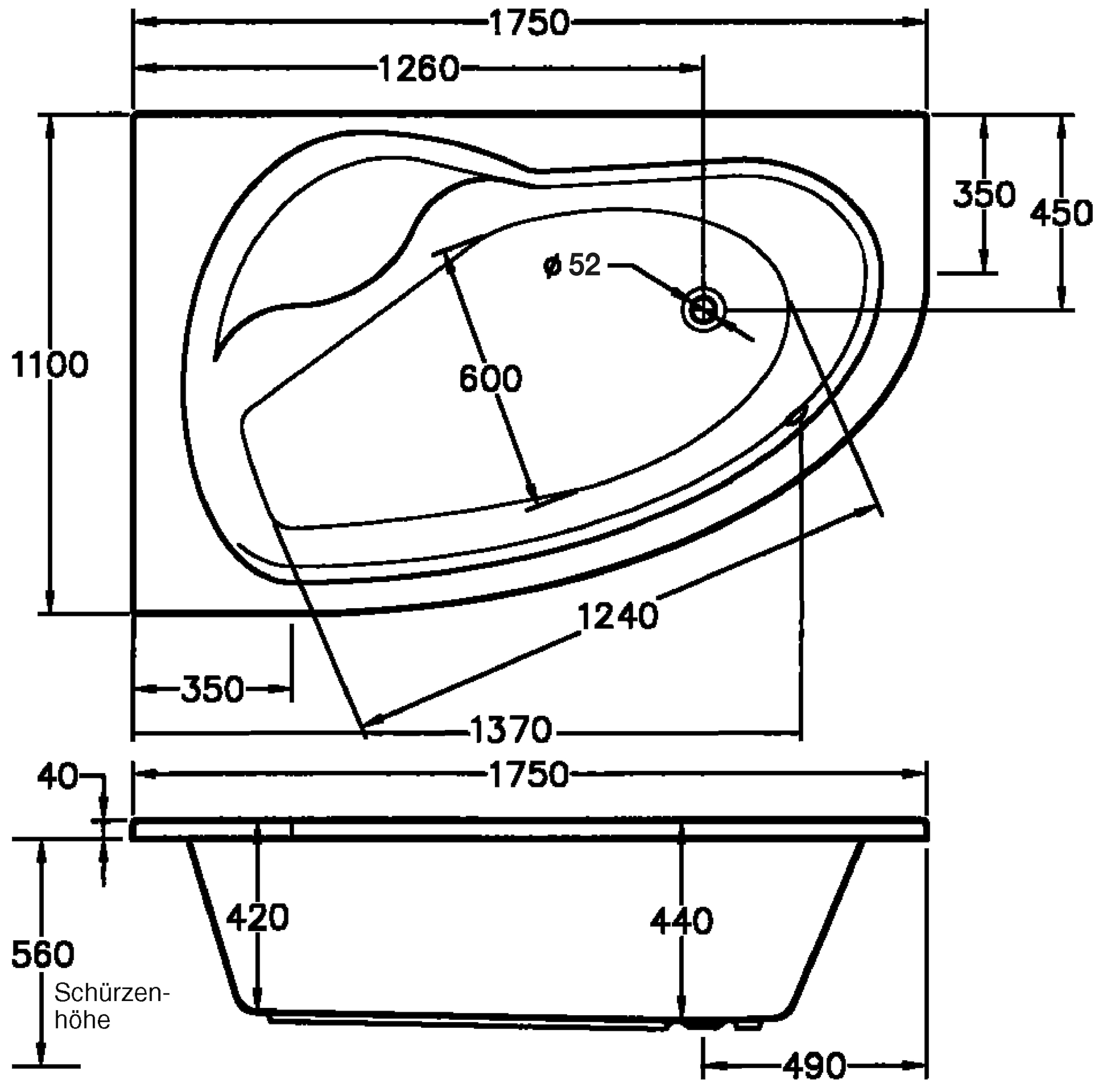 OTTOFOND Whirlpool-Badewanne »Loredana«, (Komplett-Set), Typ 1, chrom