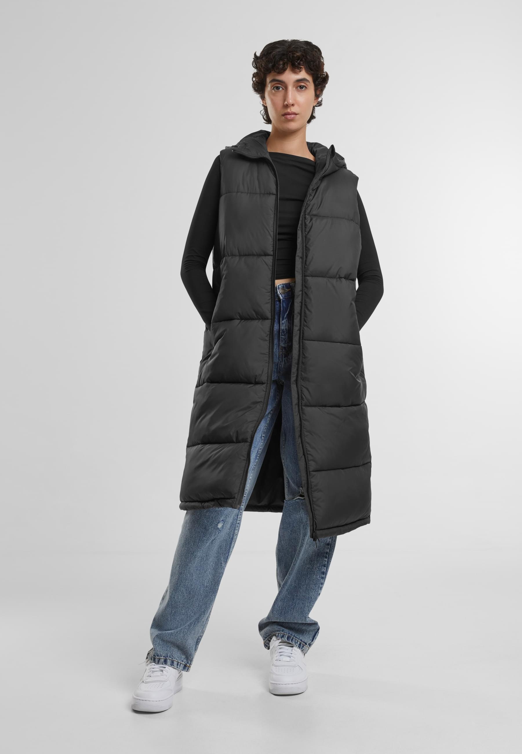 URBAN CLASSICS Steppweste »Urban Classics Ladies Long Hooded Puffer Vest«