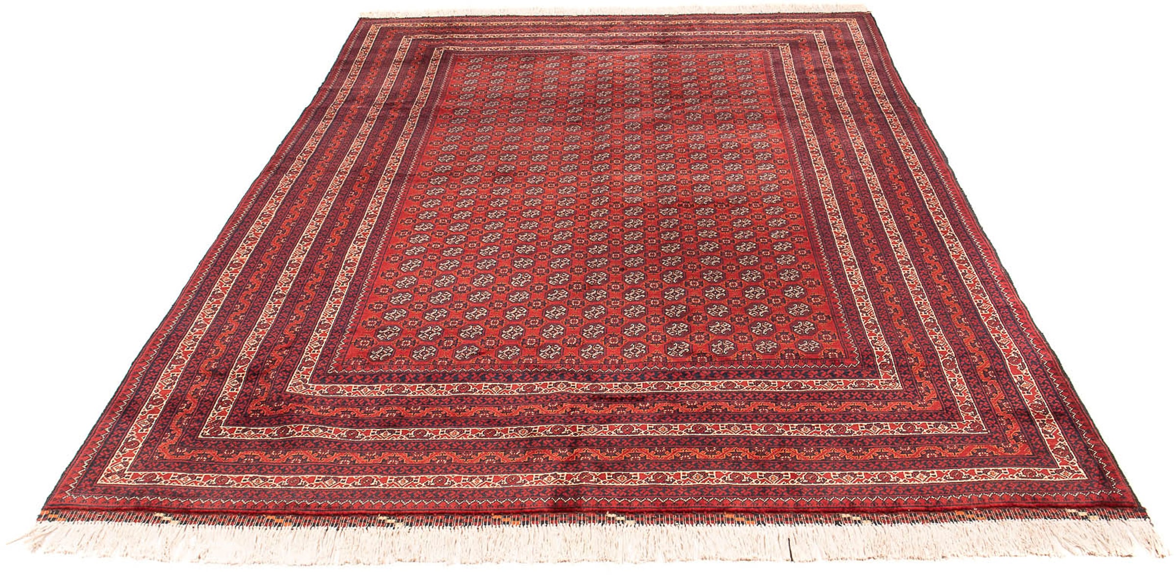 Orientteppich »Afghan - Buchara - 300 x 200 cm - rot«, rechteckig, Wohnzimmer,...