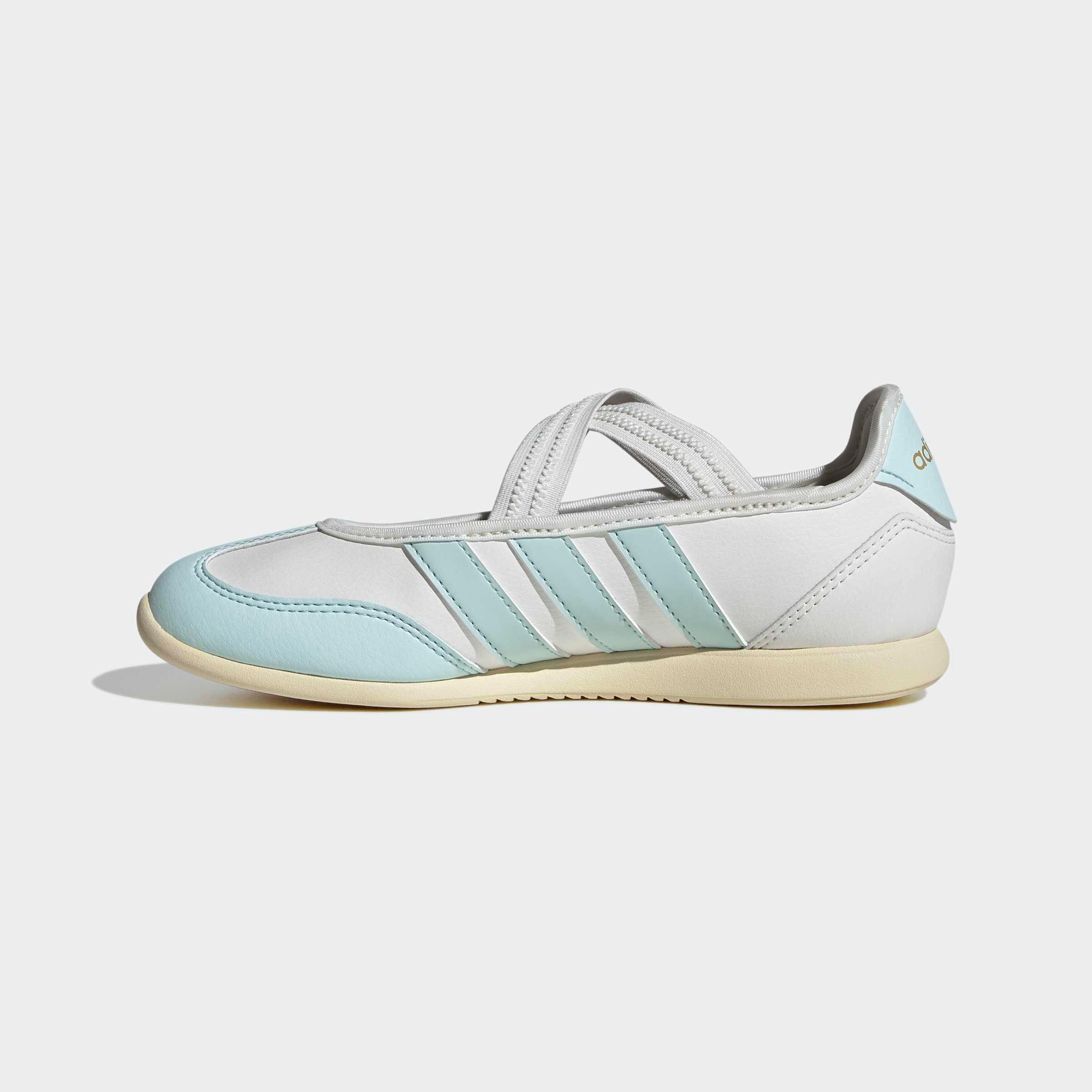 Sneaker Ballerinas ADIDAS SPORTSWEAR "BARREDA MARY JANE KIDS", Kinder, Gr. 37, core weiß, halo mint, warm vanilla, Leder, Synthetik, Schuhe, für Kinder & Jugendliche 2