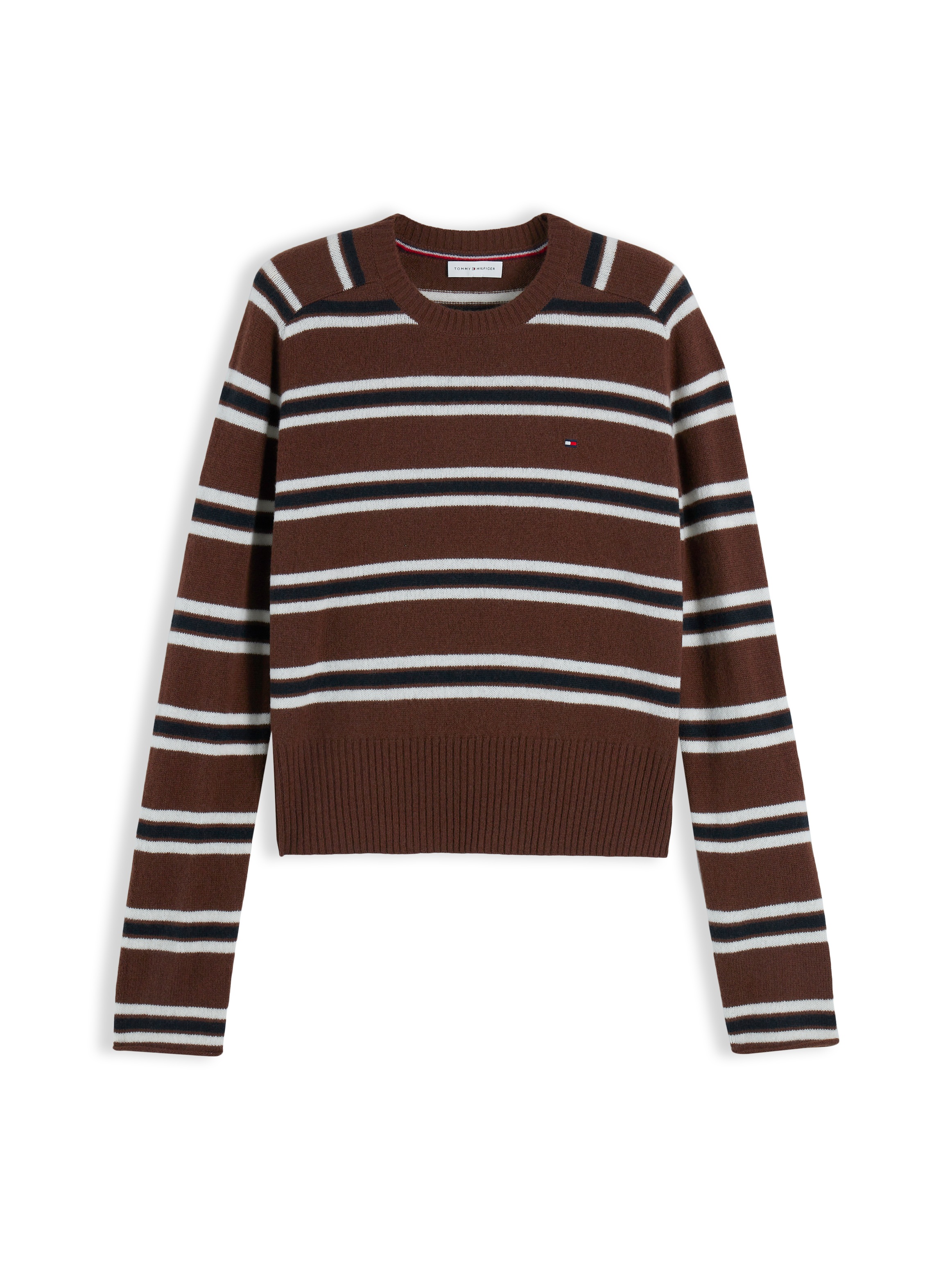 Tommy Hilfiger Strickpullover »C-NK SOFT WOOL JERSEY SLM SWT« aus reiner Wolle