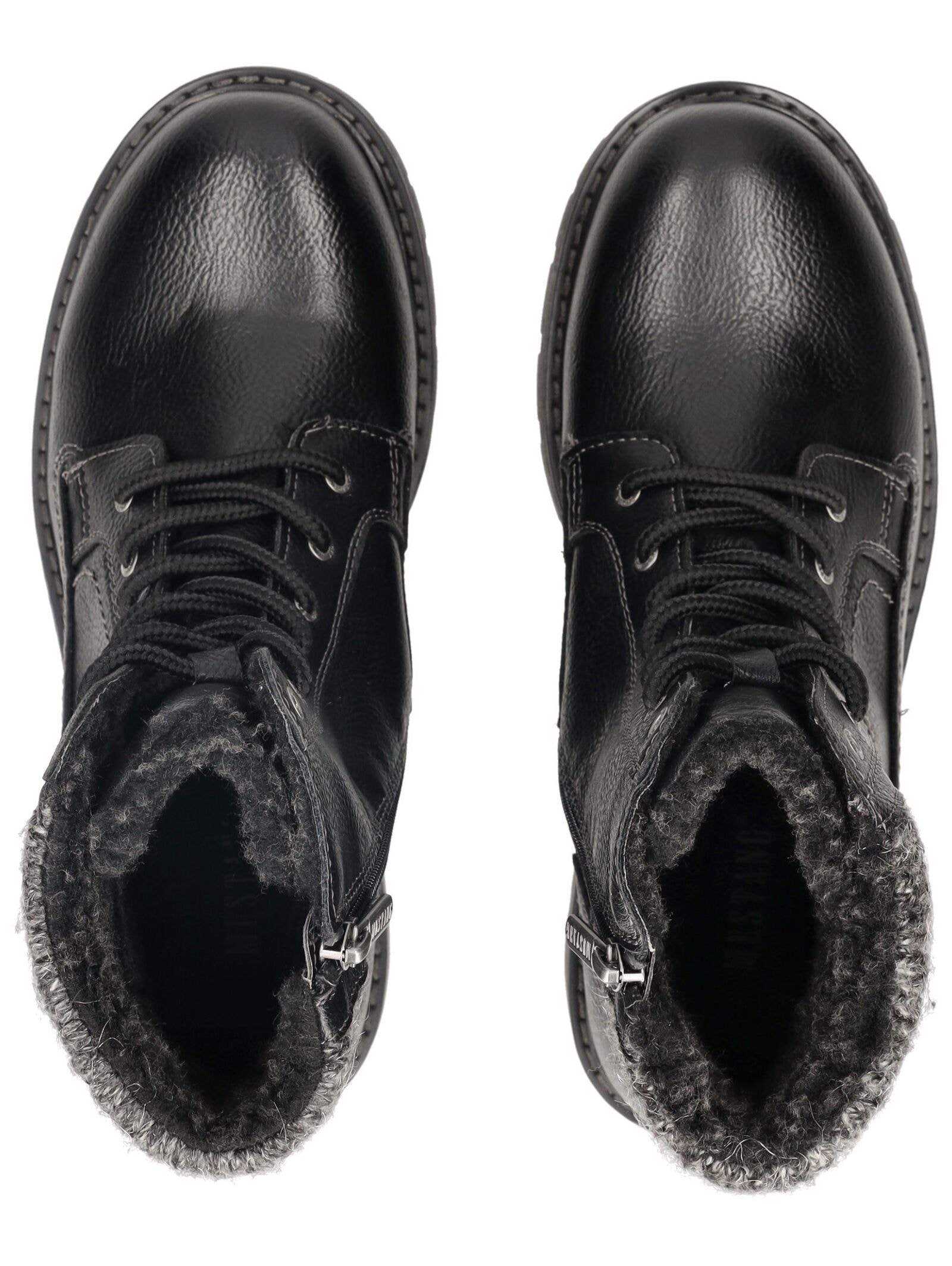 Mustang Shoes Schnürstiefelette »Mustang Shoes Stiefelette Lederimitat/Textil«