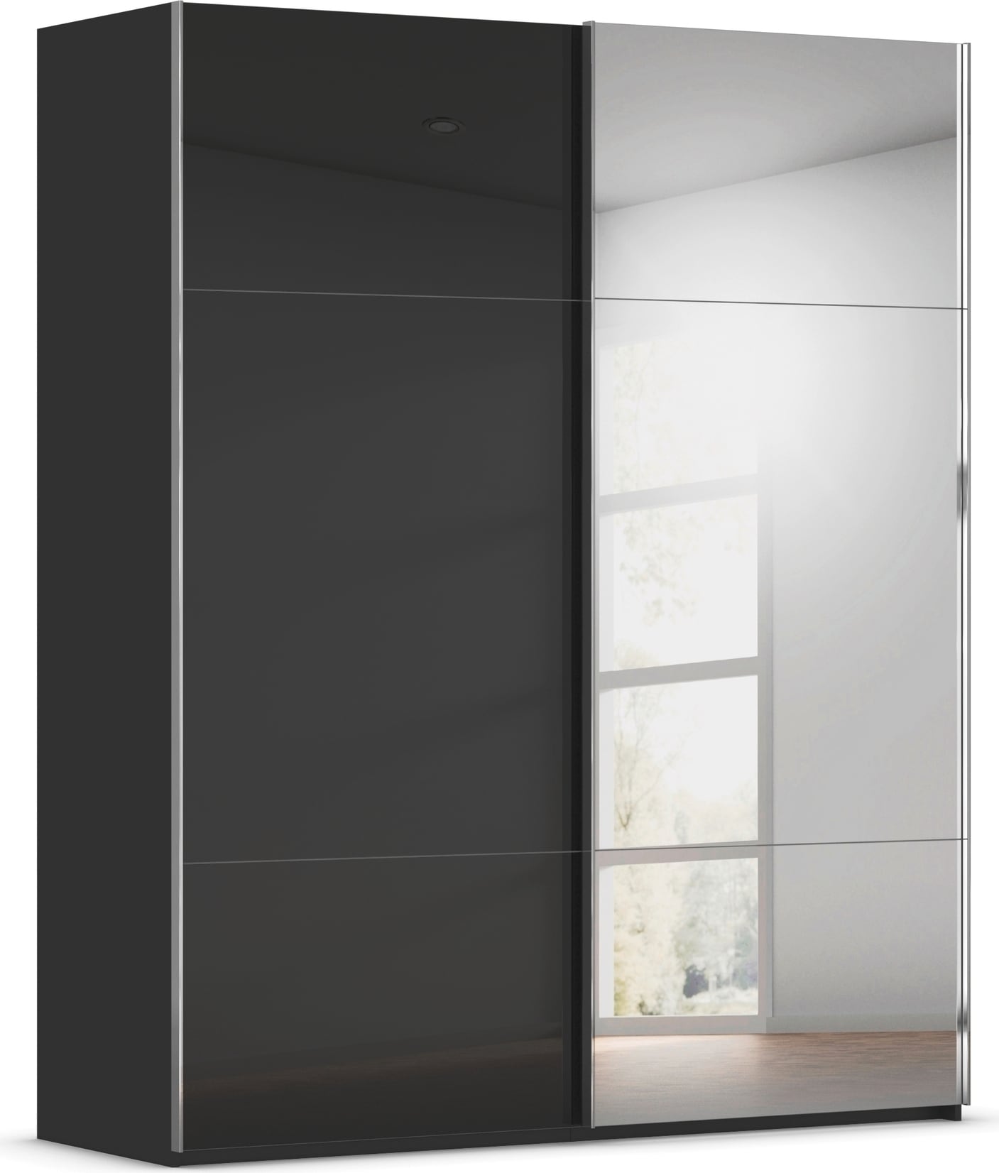 rauch Schwebetürenschrank "Kleiderschrank Schrank Garderobe Schlafzimmerschrank CONTIDO" 3 verschiedene Ausstattungen BASIC/CLASSIC/PREMIUM (inkl. SOFT-CLOSE), aus hochwertigem Material in 6 Breiten 2 Griff-Farben MADE IN GERMANY