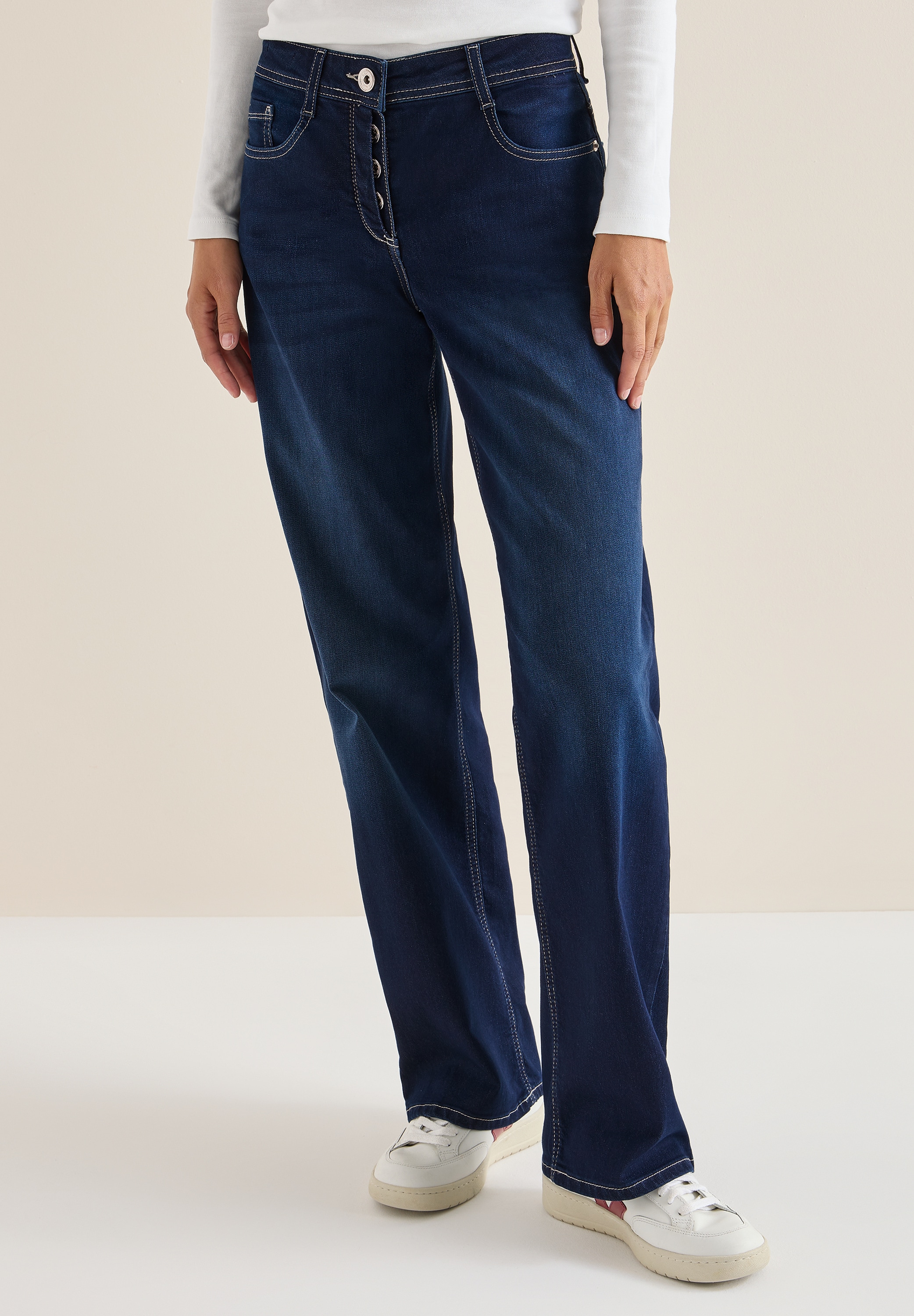 STREET ONE Loose-fit-Jeans, Middle Waist
