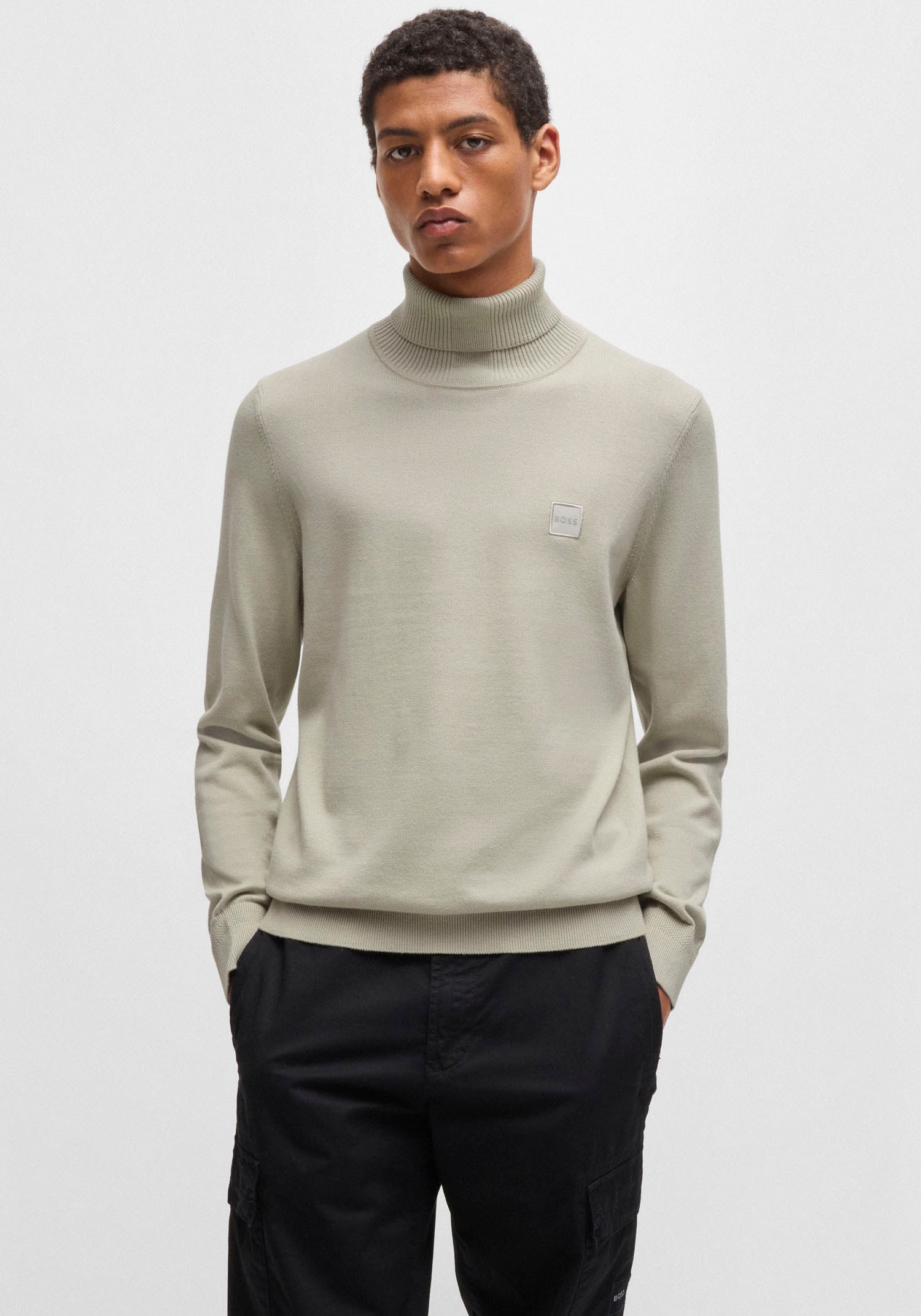 BOSS ORANGE Strickpullover "Akiro", mit kleinem Stehkragen günstig online kaufen