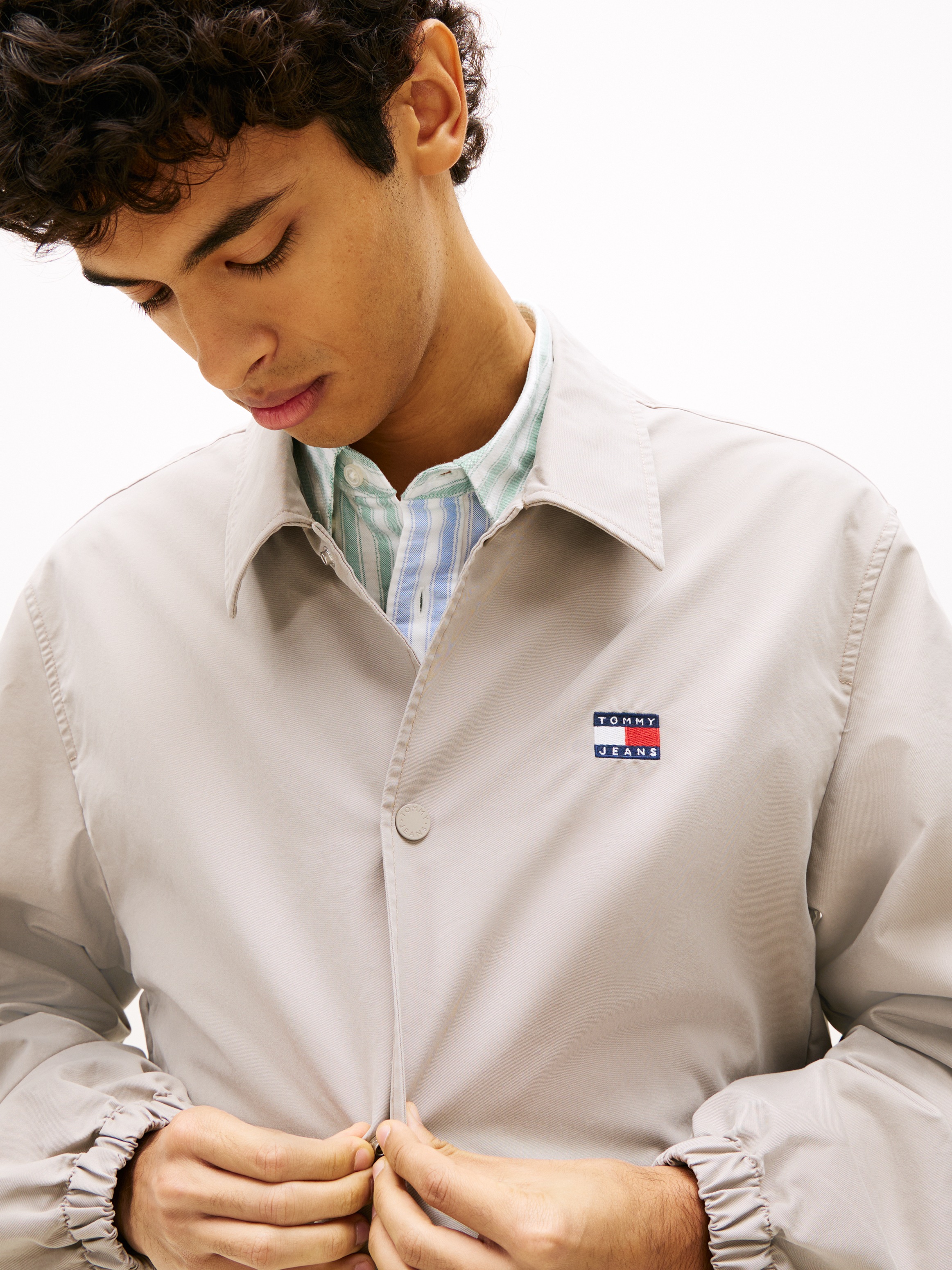 Tommy Jeans Hemdjacke "TJM SPORT OVERSHIRT" ohne Kapuze Regular fit mit Kno günstig online kaufen